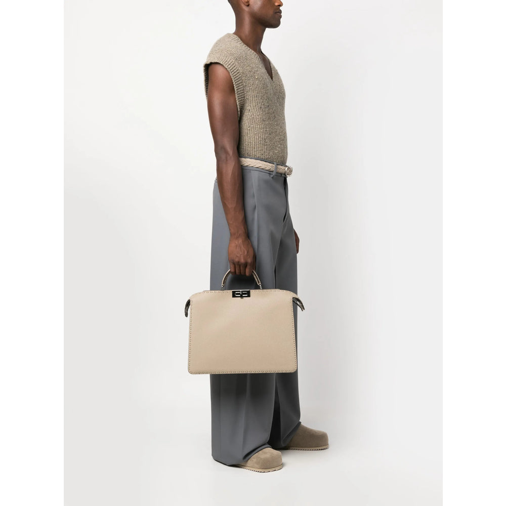 Fendi Neutrals Tote Bags Men FENDI