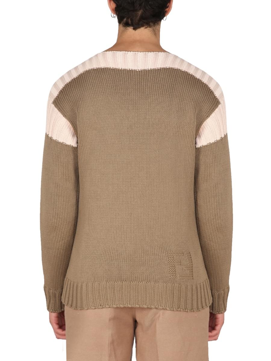 Fendi Men Cotton And Cashmere Sweater FENDI