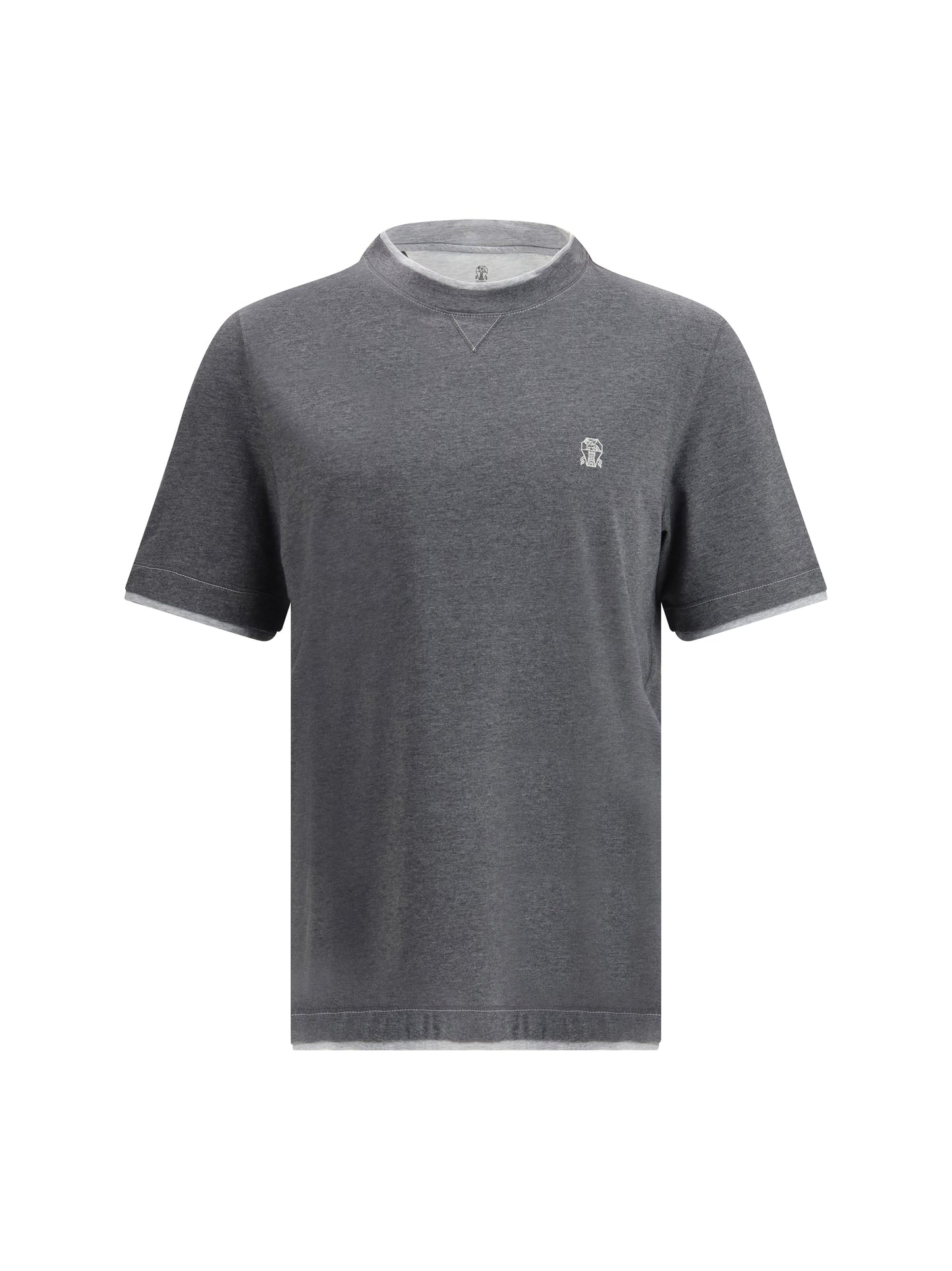 Brunello Cucinelli Men T-Shirt In Cotton With A Logo BRUNELLO CUCINELLI