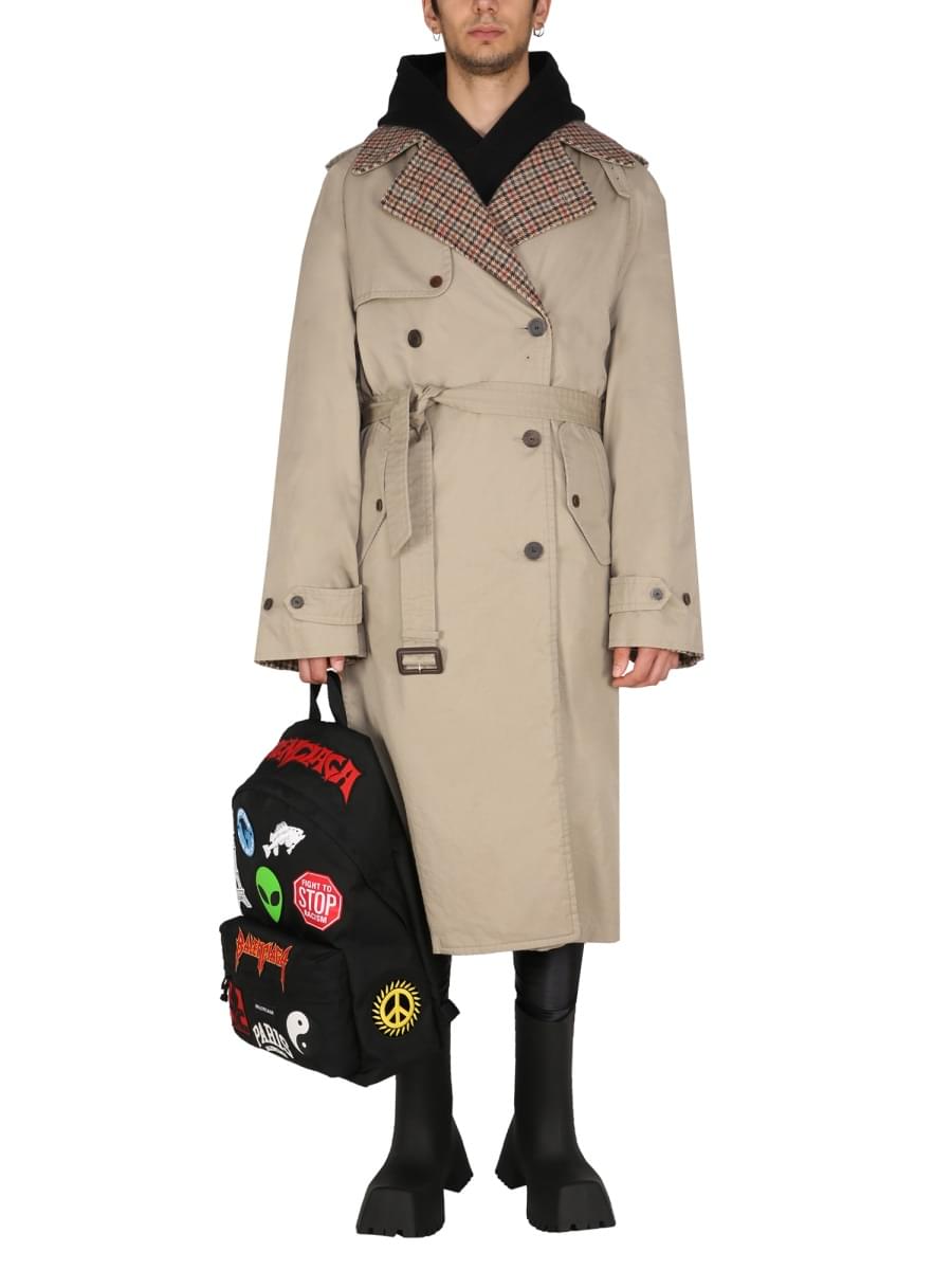 Balenciaga Men Reversible Trench Coat BALENCIAGA
