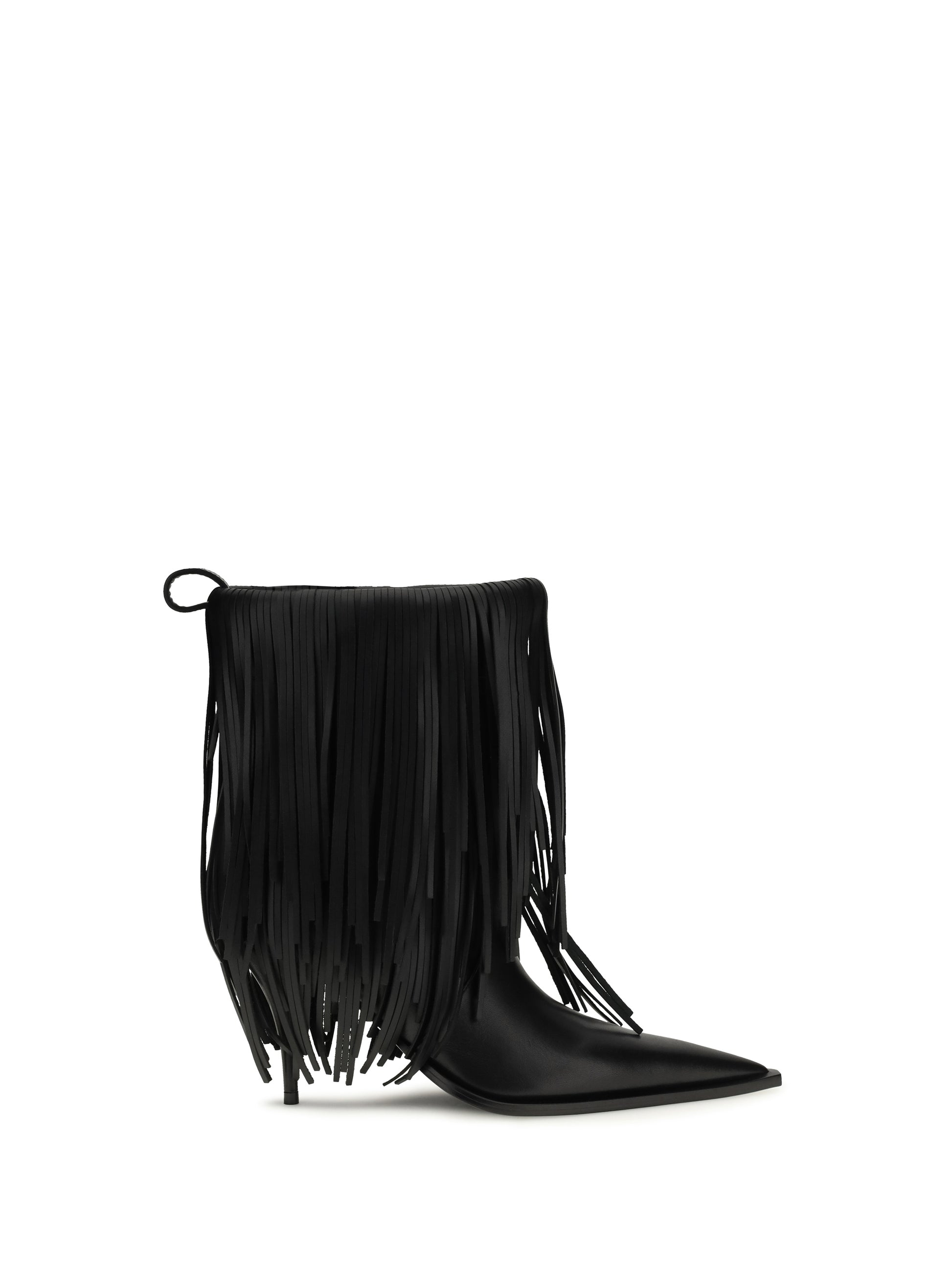 Balenciaga Women Avenue Fringe Ankle Boots BALENCIAGA