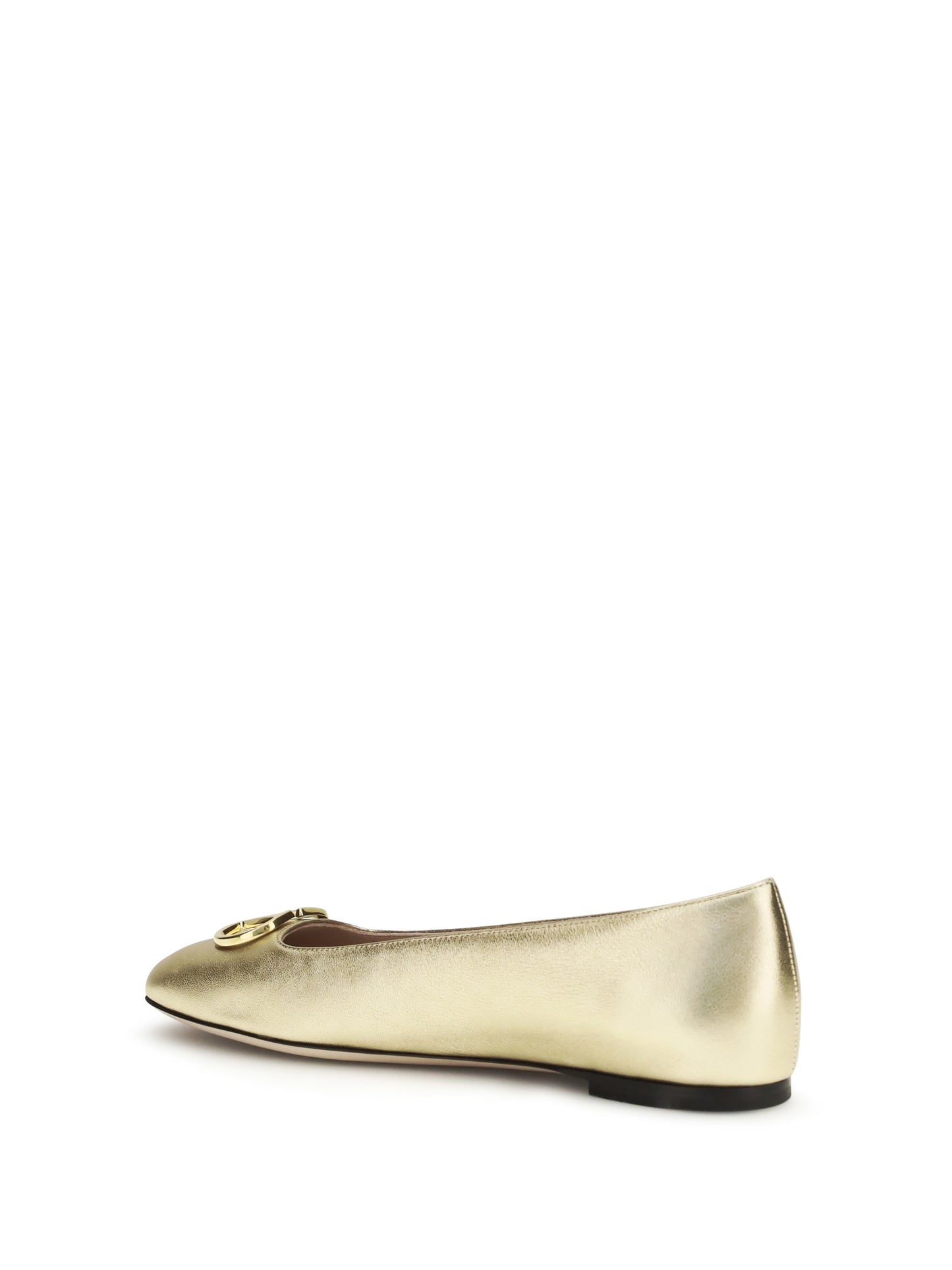 Valentino Garavani Women Vlogo Signature Laminated Nappa Ballerinas VALENTINO GARAVANI