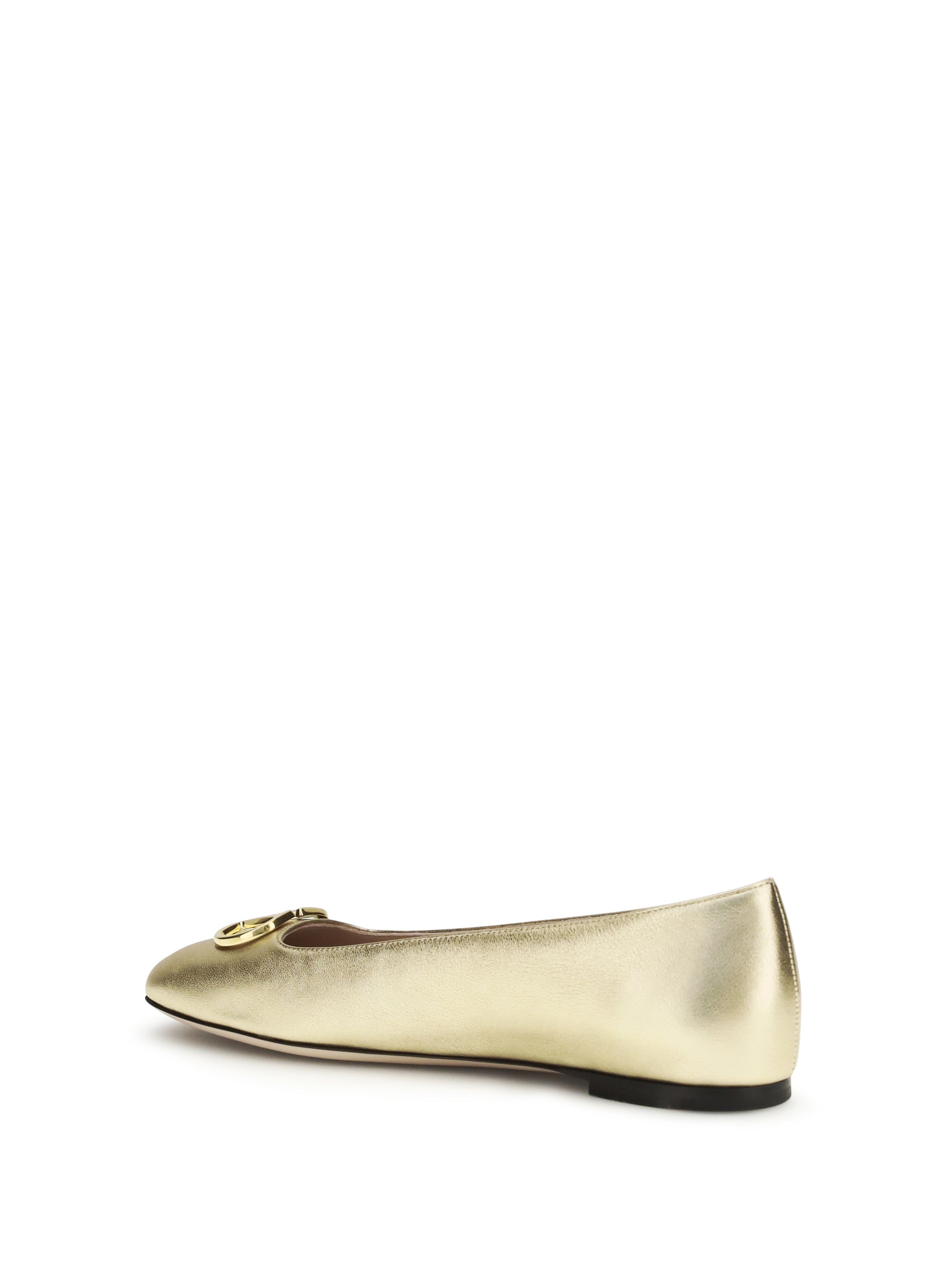 Valentino Garavani Women Vlogo Signature Laminated Nappa Ballerinas VALENTINO GARAVANI
