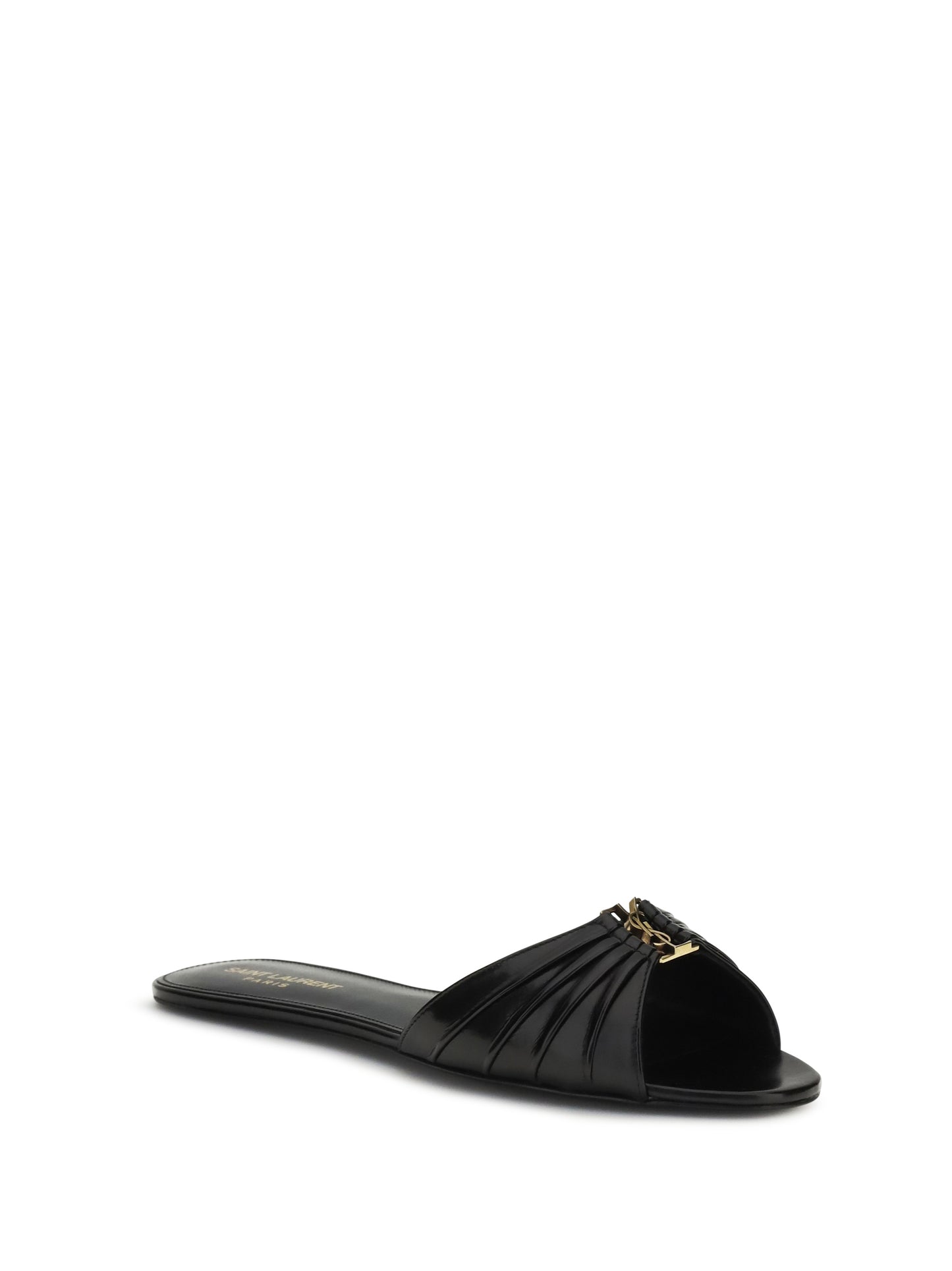 Saint Laurent Women Babylone Leather Sandals SAINT LAURENT