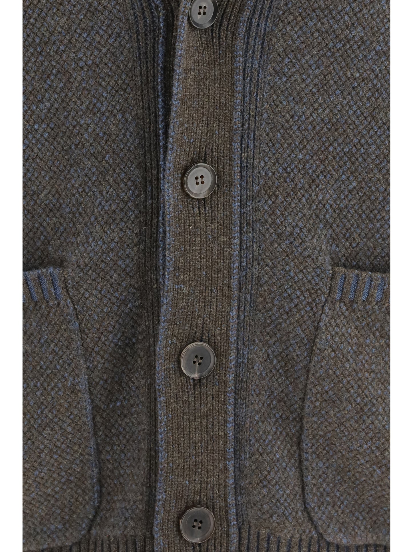 Zegna Men Cashmere And Wool V-Neck Cardigan ZEGNA