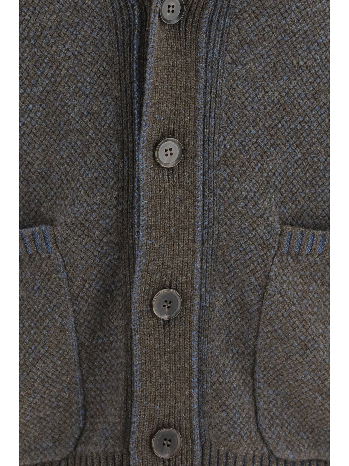 Zegna Men Cashmere And Wool V-Neck Cardigan ZEGNA