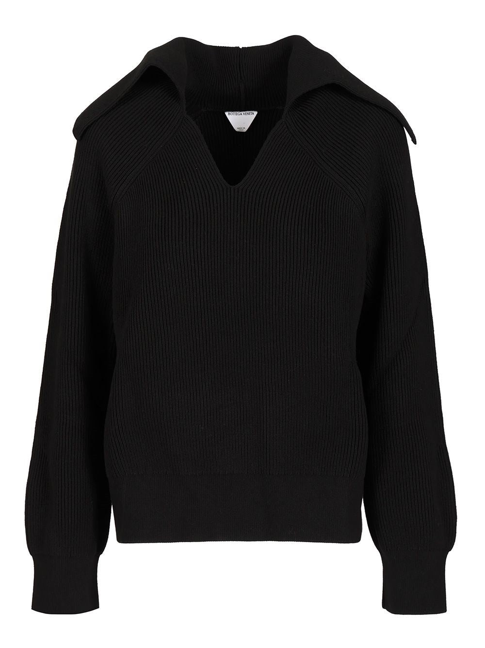 Bottega Veneta Women English Ribbed Cotton Sweater BOTTEGA VENETA