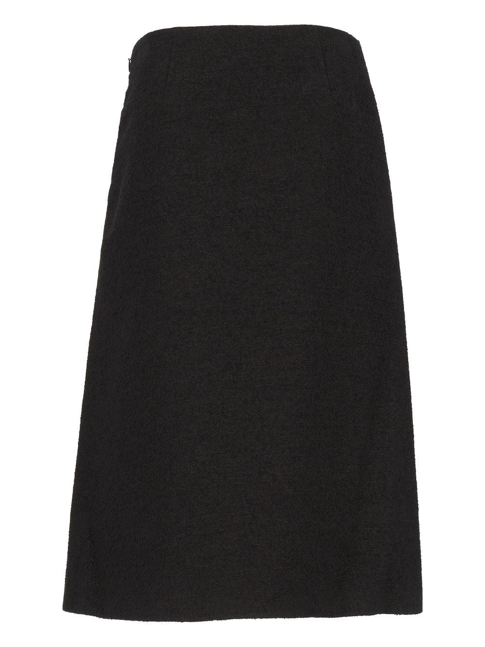Fendi Women Black Bouclé Wool Skirt FENDI