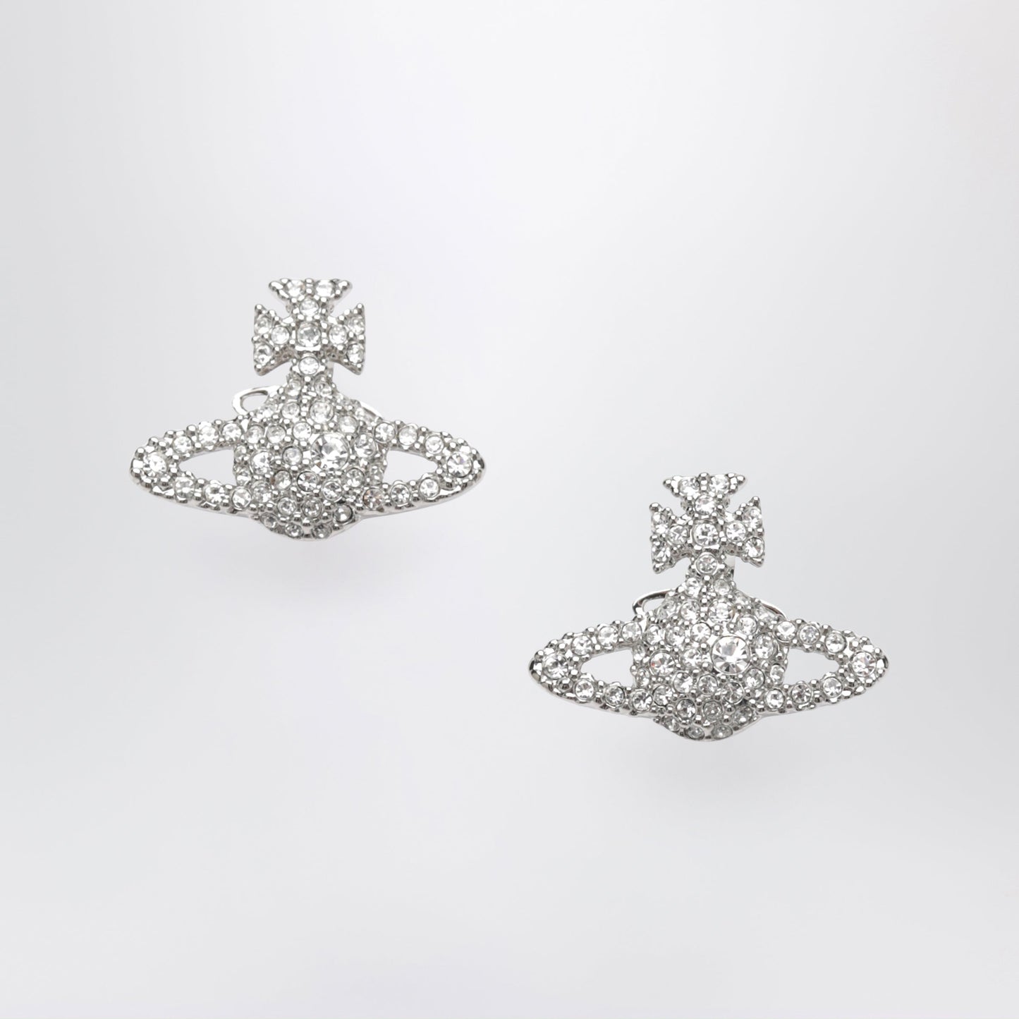 Vivienne Westwood Stud Earrings Grace Bas Relief With Crystals In Brass Women VIVIENNE WESTWOOD