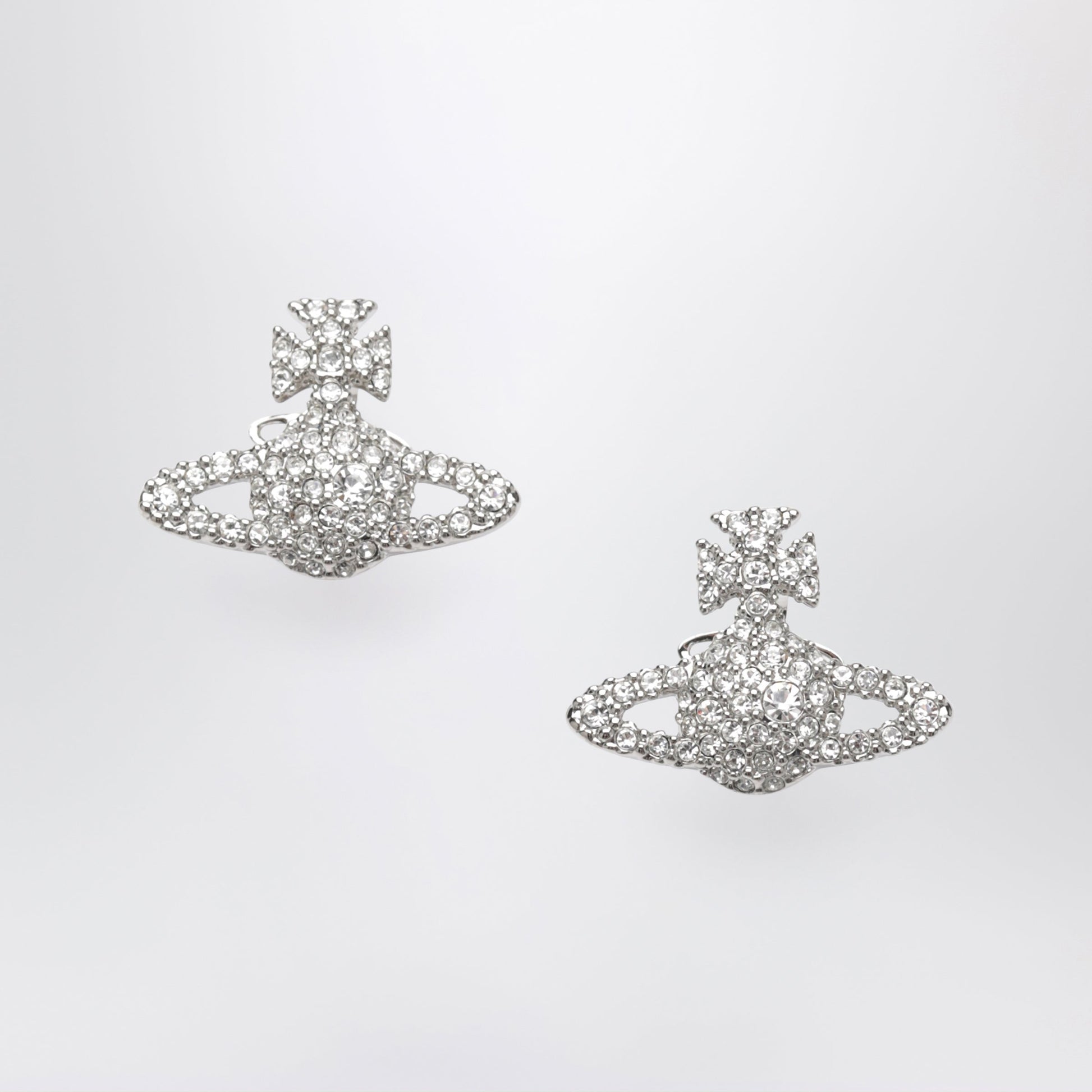 Vivienne Westwood Stud Earrings Grace Bas Relief With Crystals In Brass Women VIVIENNE WESTWOOD