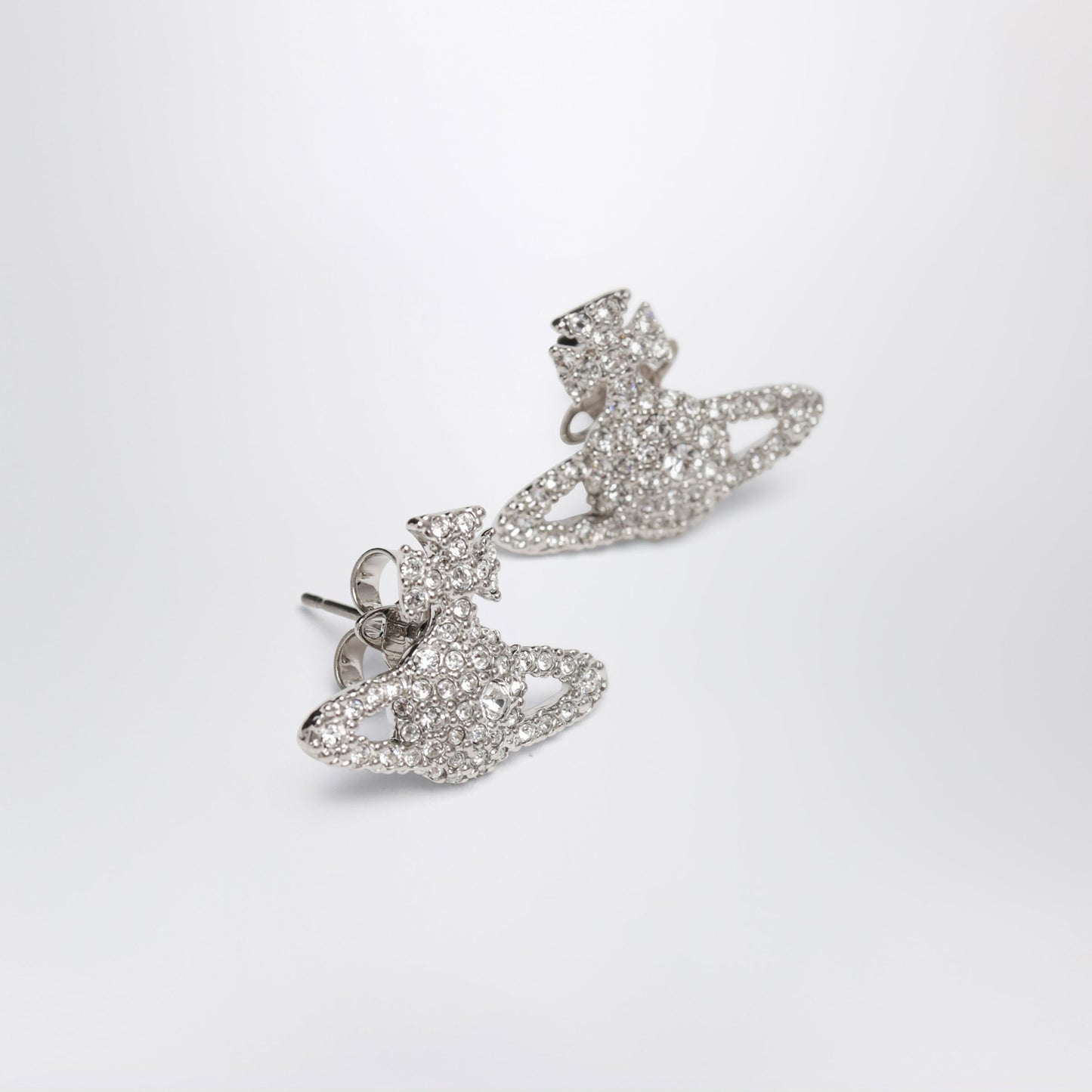 Vivienne Westwood Stud Earrings Grace Bas Relief With Crystals In Brass Women VIVIENNE WESTWOOD