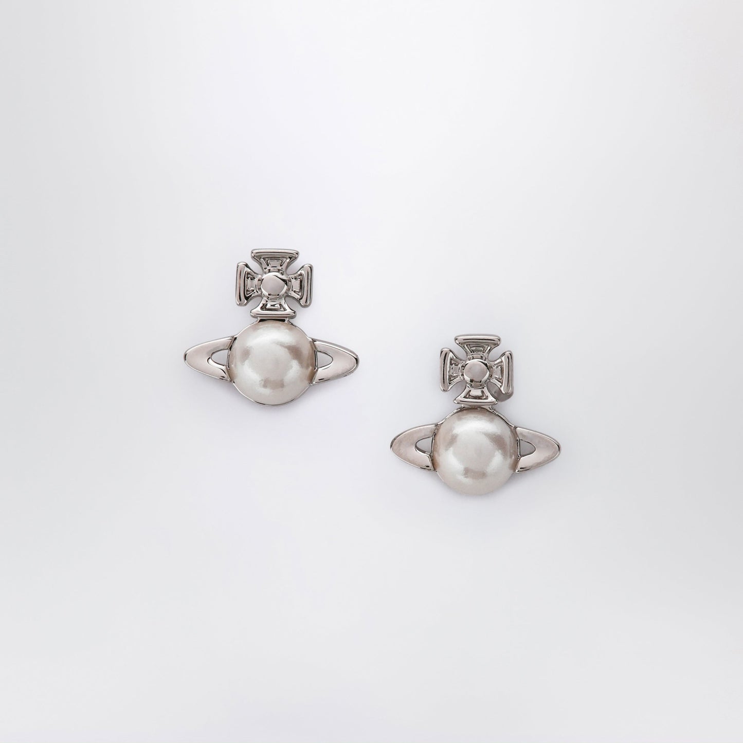 Vivienne Westwood Silver Balbina Earrings With Pearl Women VIVIENNE WESTWOOD