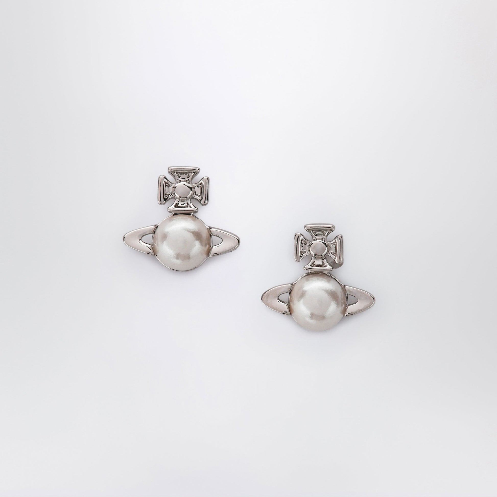Vivienne Westwood Silver Balbina Earrings With Pearl Women VIVIENNE WESTWOOD