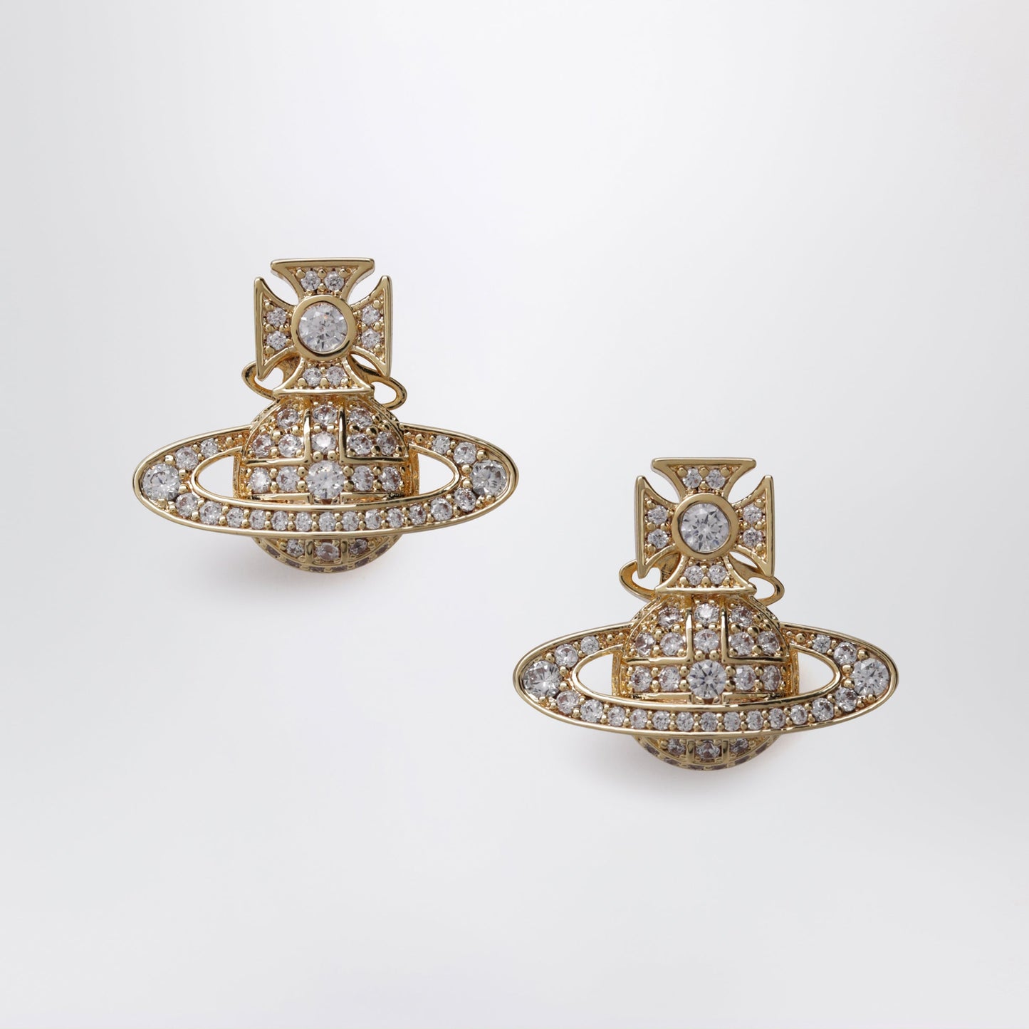 Vivienne Westwood Orb Earrings In Gold-Tone Metal With Crystals Women VIVIENNE WESTWOOD