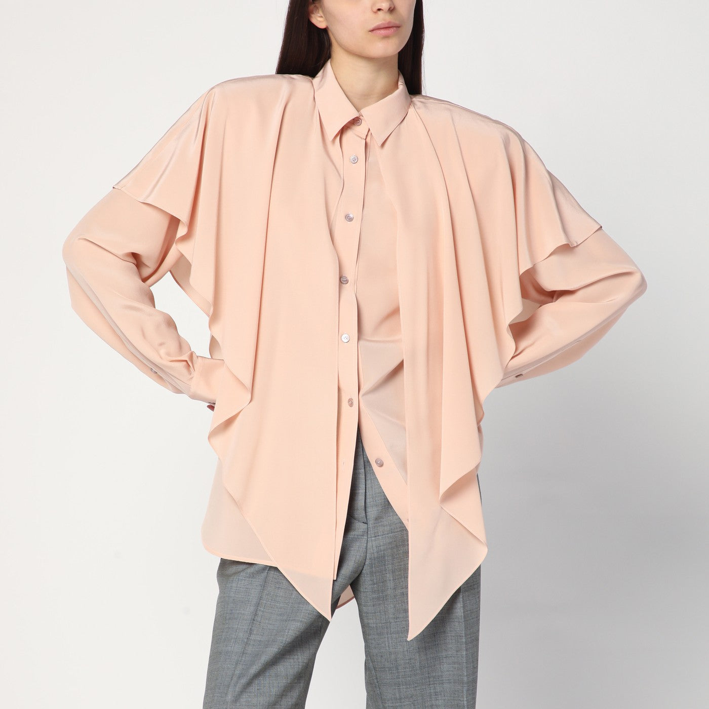 Stella Mccartney Pink Silk Shirt Women STELLA MCCARTNEY