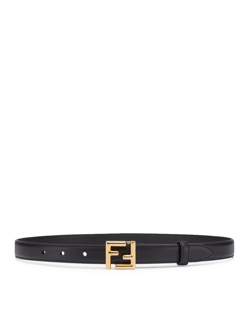 Fendi Women Ff Black Leather Belt FENDI