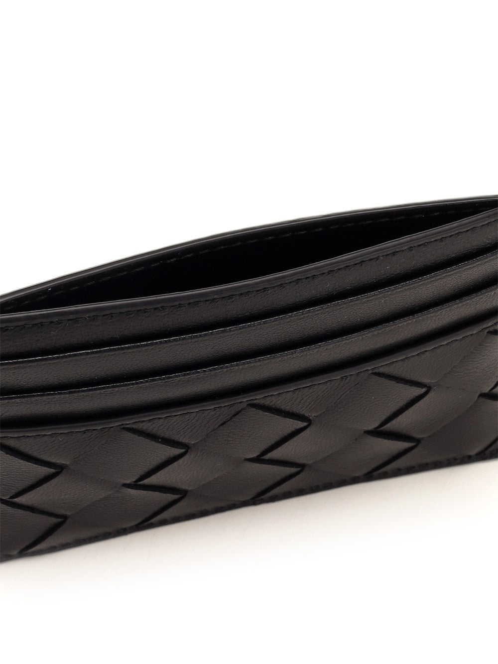 Bottega Veneta Women Black "Intreccio" Card Holder BOTTEGA VENETA