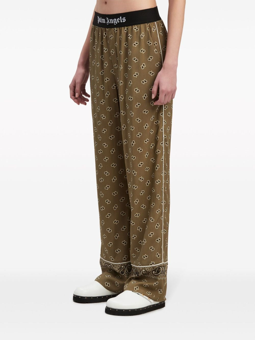 Palm Angels Women Straight Paisley Print Pants PALM ANGELS