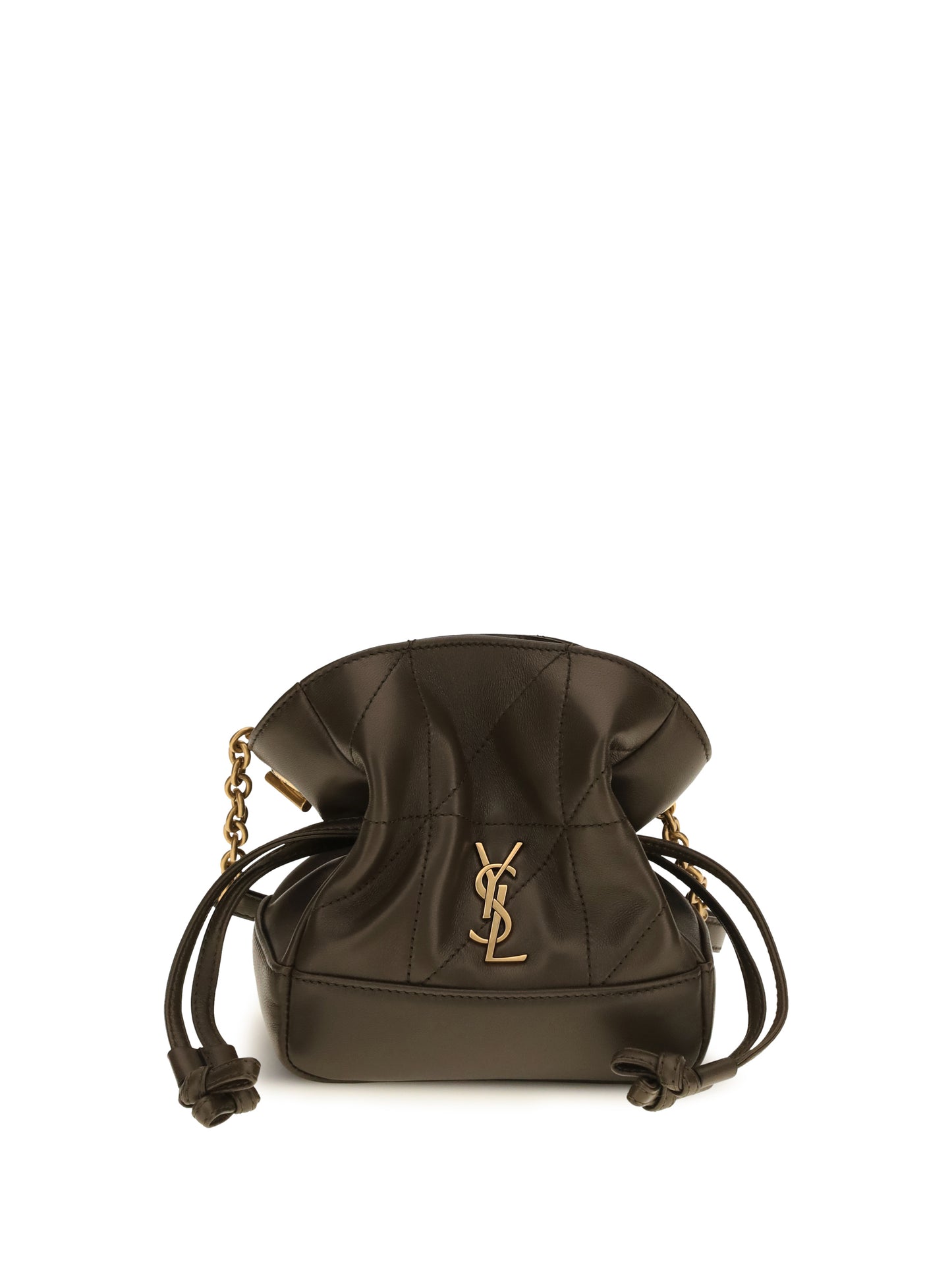 Saint Laurent Women Jamie Mini Leather Clutch Bag SAINT LAURENT
