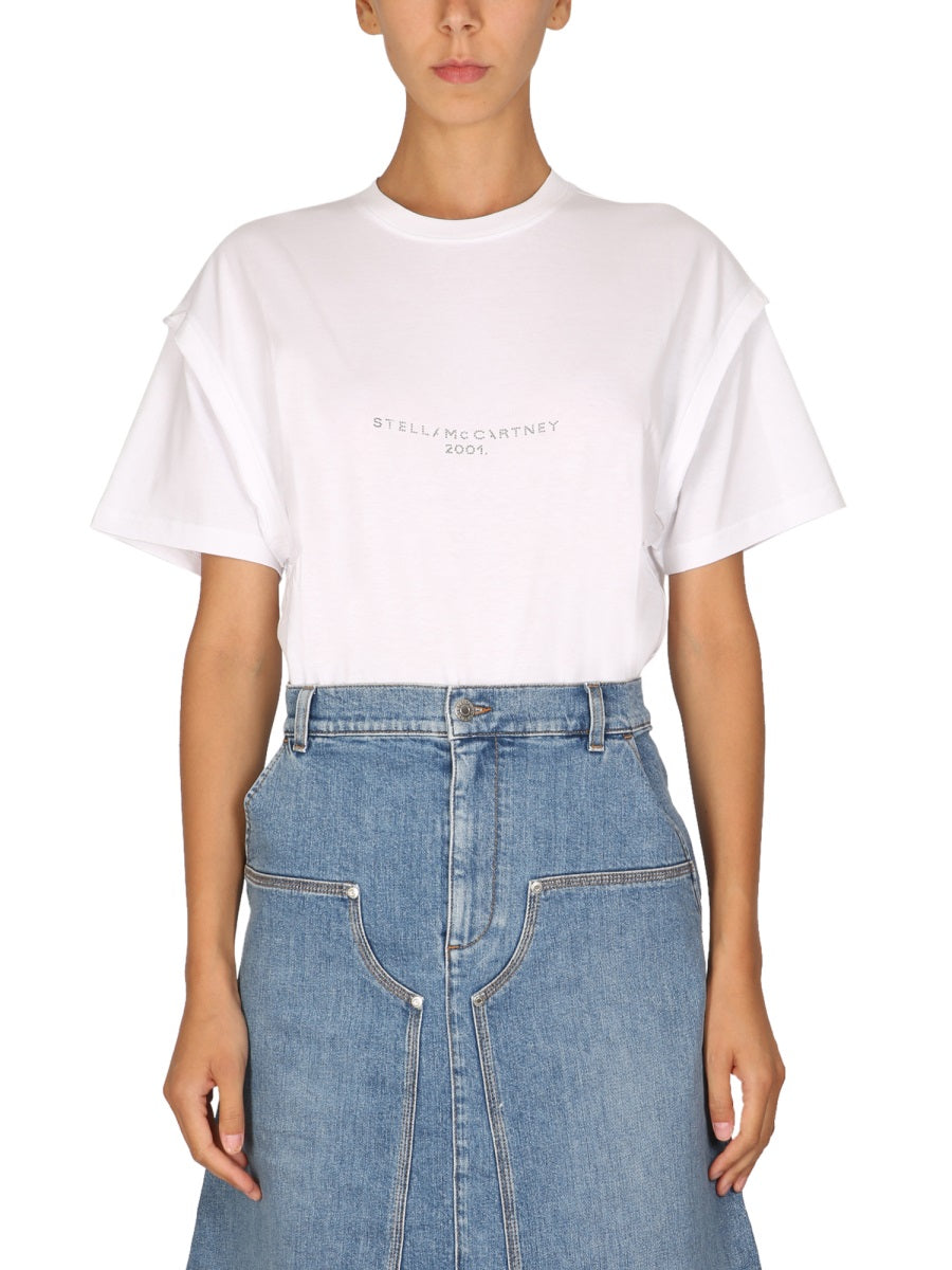 Stella Mccartney Women Crystal Logo T-Shirt STELLA MCCARTNEY