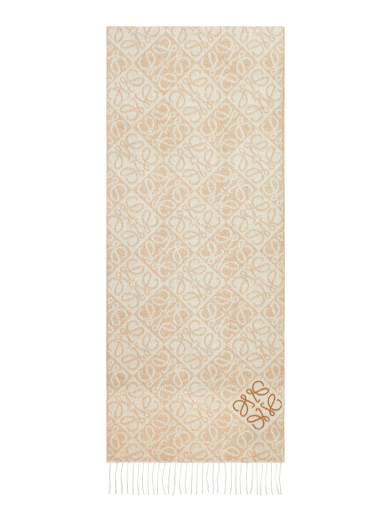 Loewe Women Anagram Wool And Cashmere Scarf LOEWE