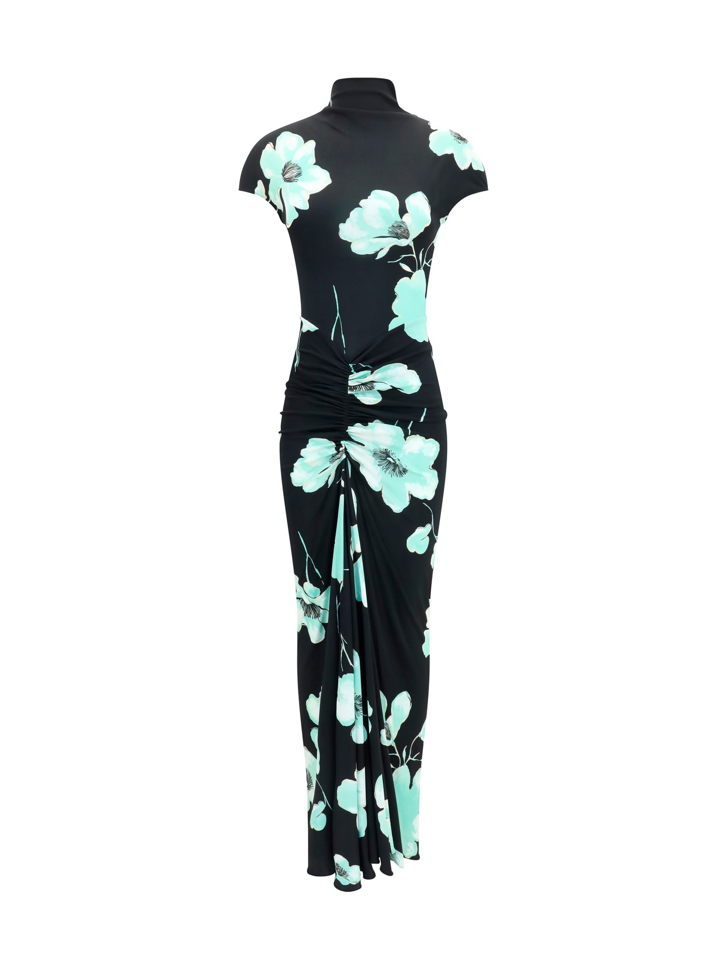 Alaïa Women Draped Floral Print Dress