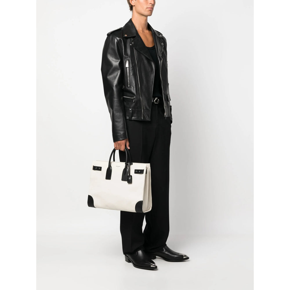 Saint Laurent White Tote Bags Men SAINT LAURENT