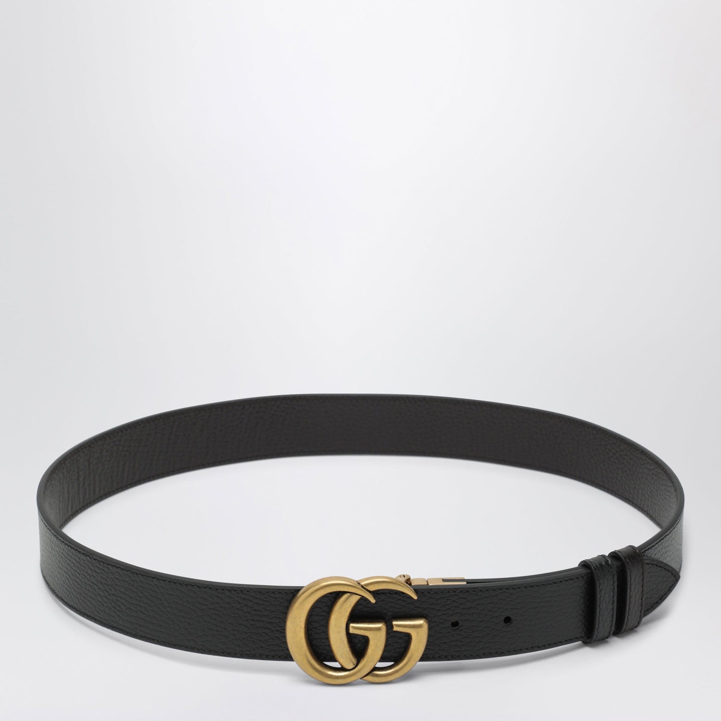 Gucci Reversible Black/Brown Leather Belt With Double G Buckle Men GUCCI