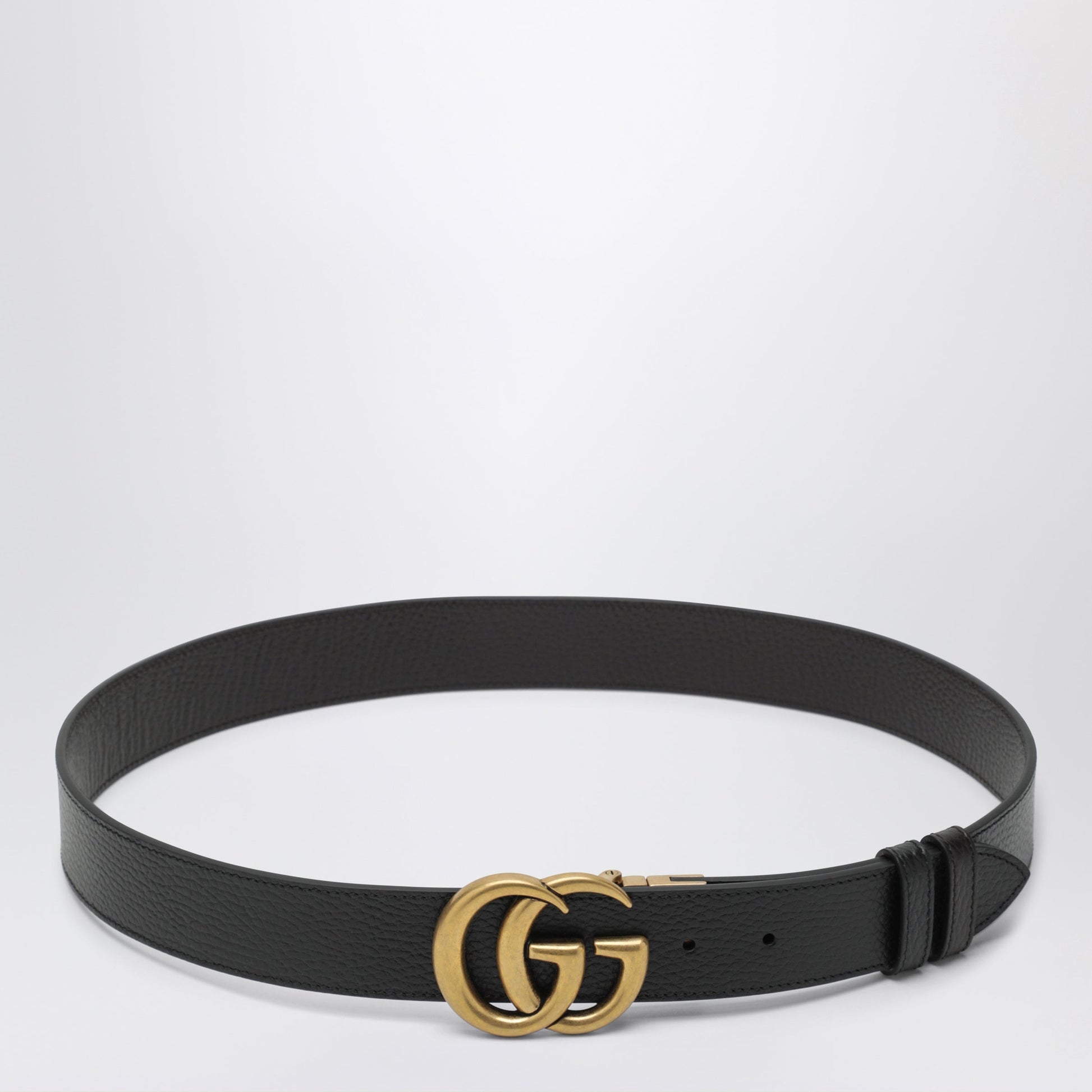 Gucci Reversible Black/Brown Leather Belt With Double G Buckle Men GUCCI