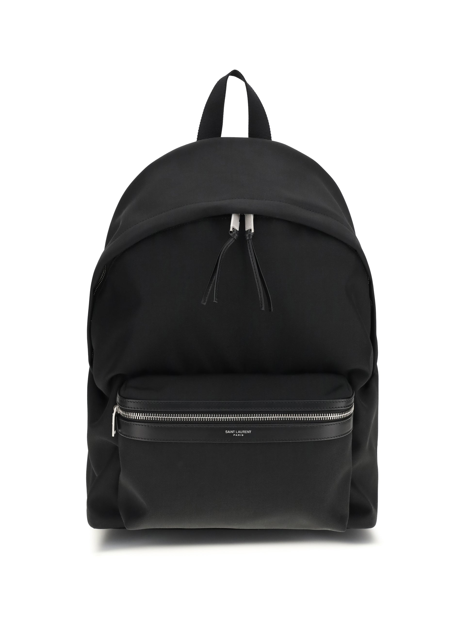 Saint Laurent Men City Backpack In Leather And Nylon SAINT LAURENT