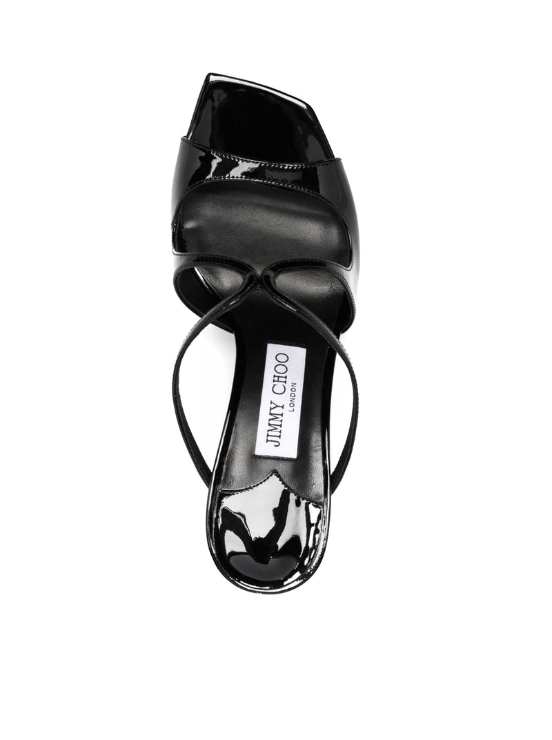 Jimmy Choo Women Anise 75Mm Shiny Leather Sandals JIMMY CHOO