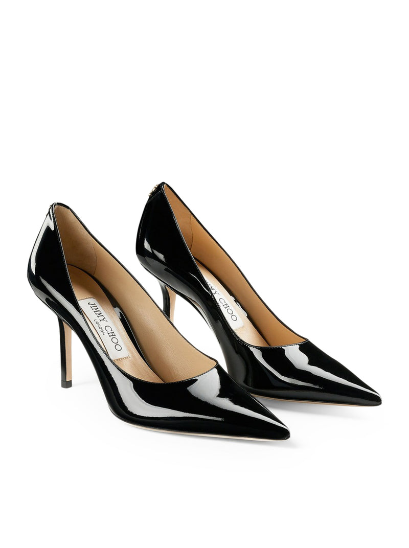 Jimmy Choo Women Patent Leather Decollete With Jc Logo JIMMY CHOO