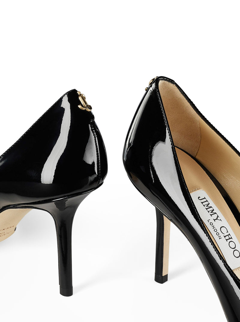 Jimmy Choo Women Patent Leather Decollete With Jc Logo JIMMY CHOO