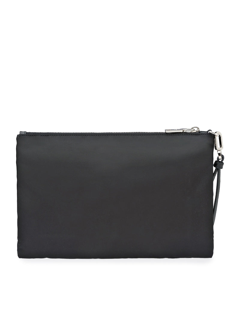 Prada Men Re-Nylon Pouch In Saffiano PRADA