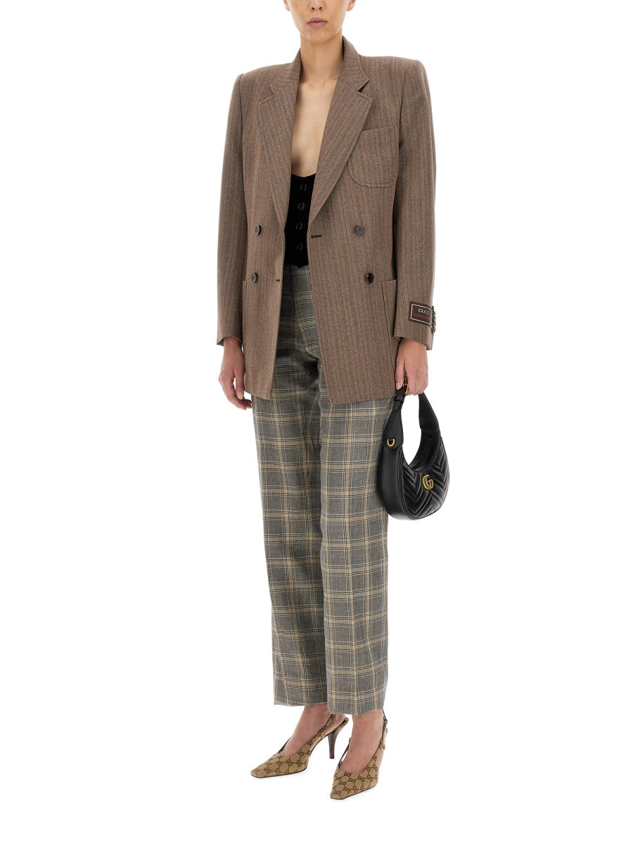 Gucci Women Herringbone Wool Jacket
