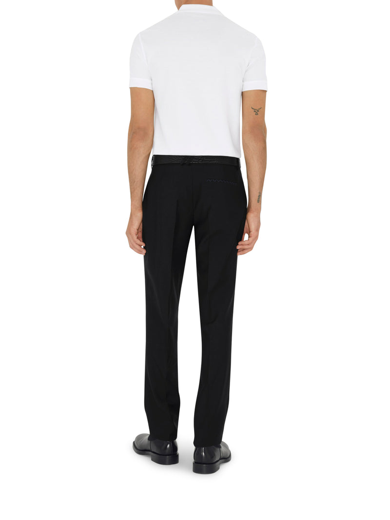 Burberry Men Cotton Polo Shirt With Embroidered Ekd Logo BURBERRY