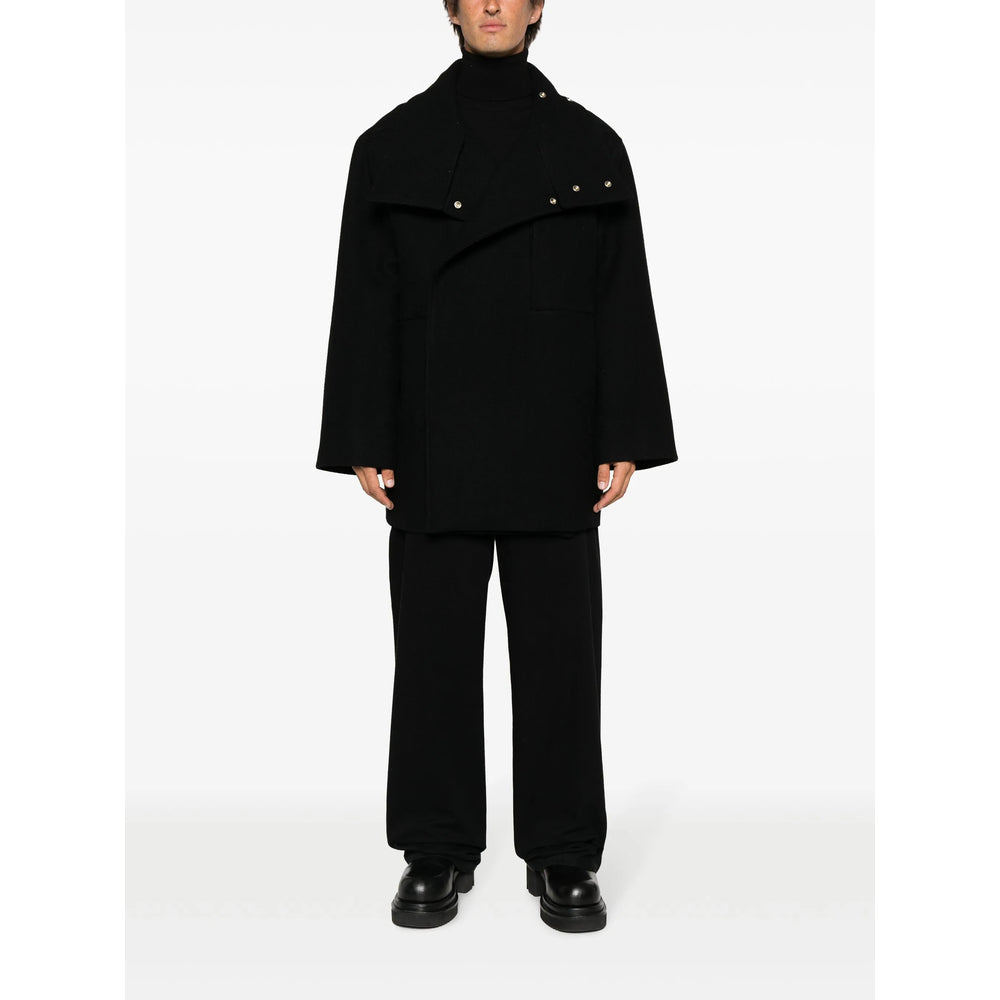 Rick Owens Black Coats - Double Breasted Coats Men RICK OWENS
