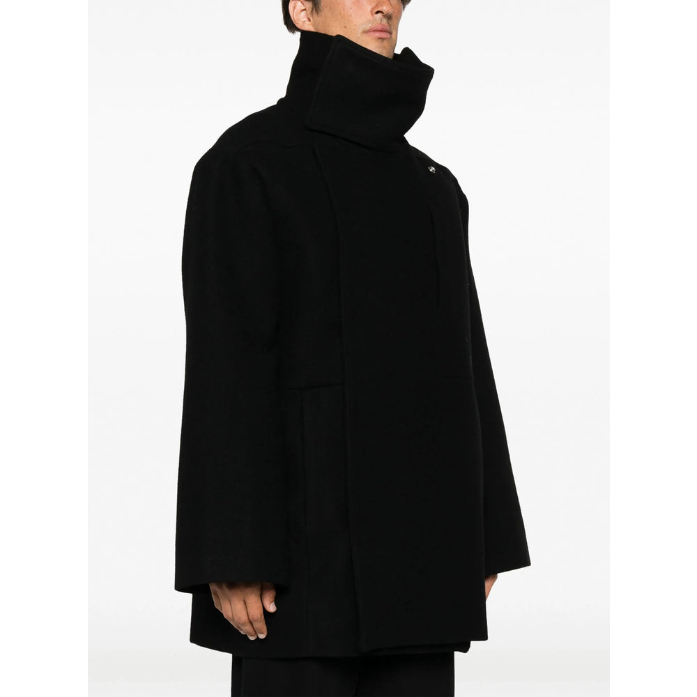 Rick Owens Black Coats - Double Breasted Coats Men RICK OWENS