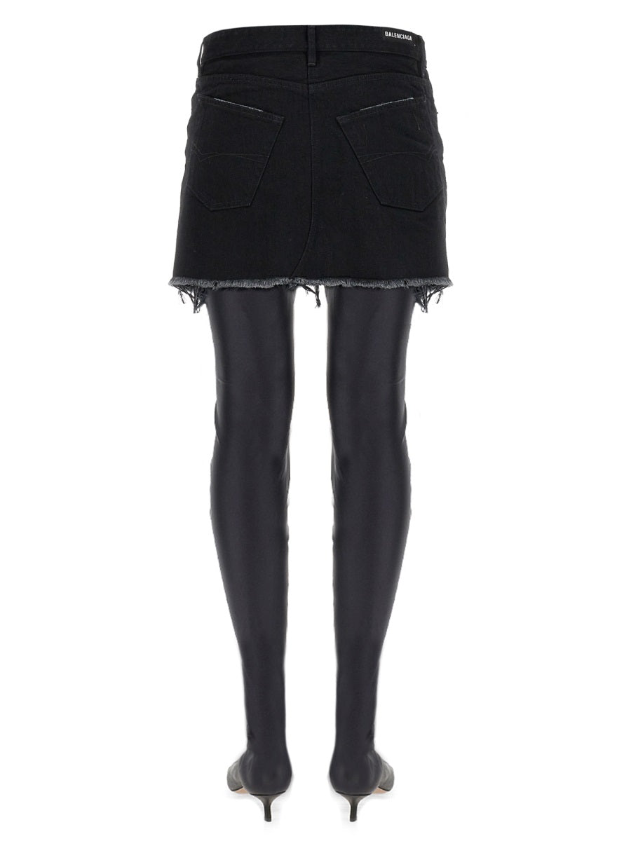 Balenciaga Women Mini Cut-Up Skirt BALENCIAGA