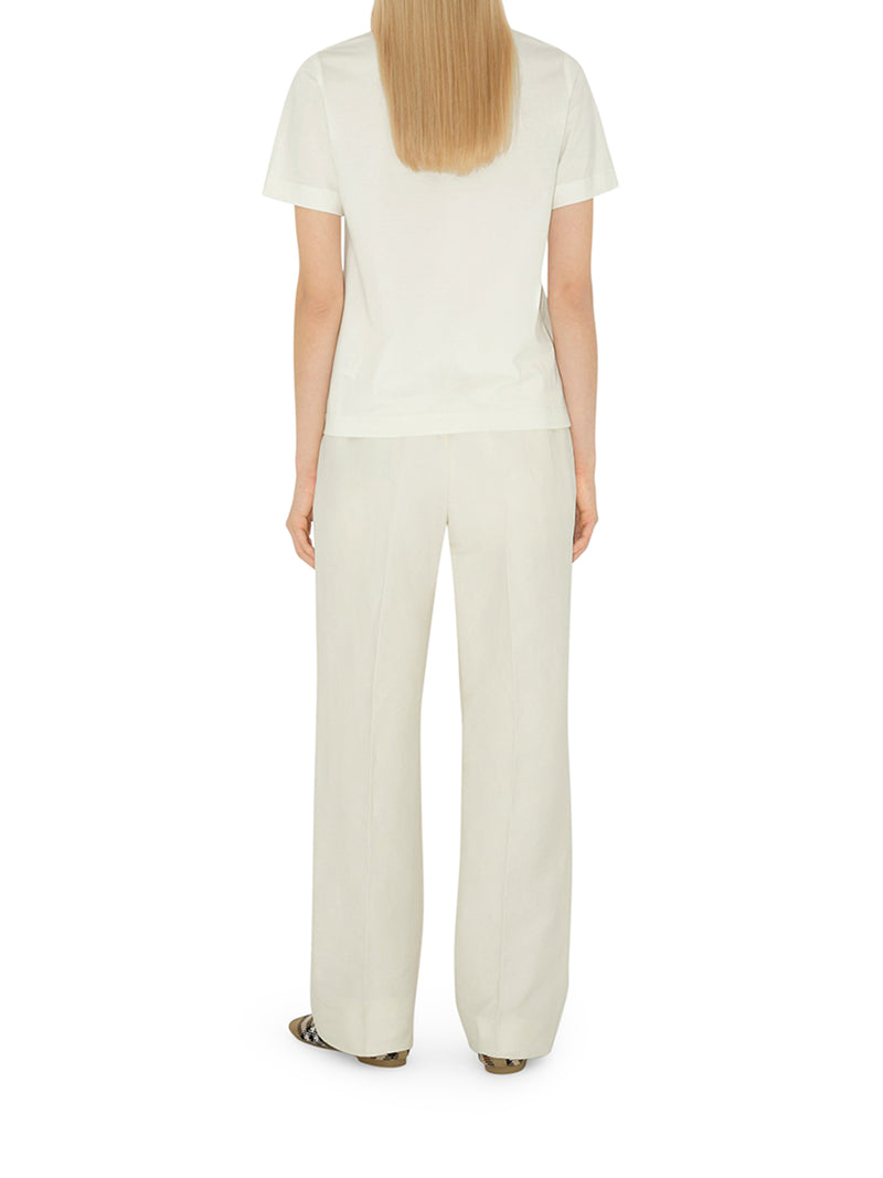 Burberry Women Cotton T-Shirt With Check Application BURBERRY
