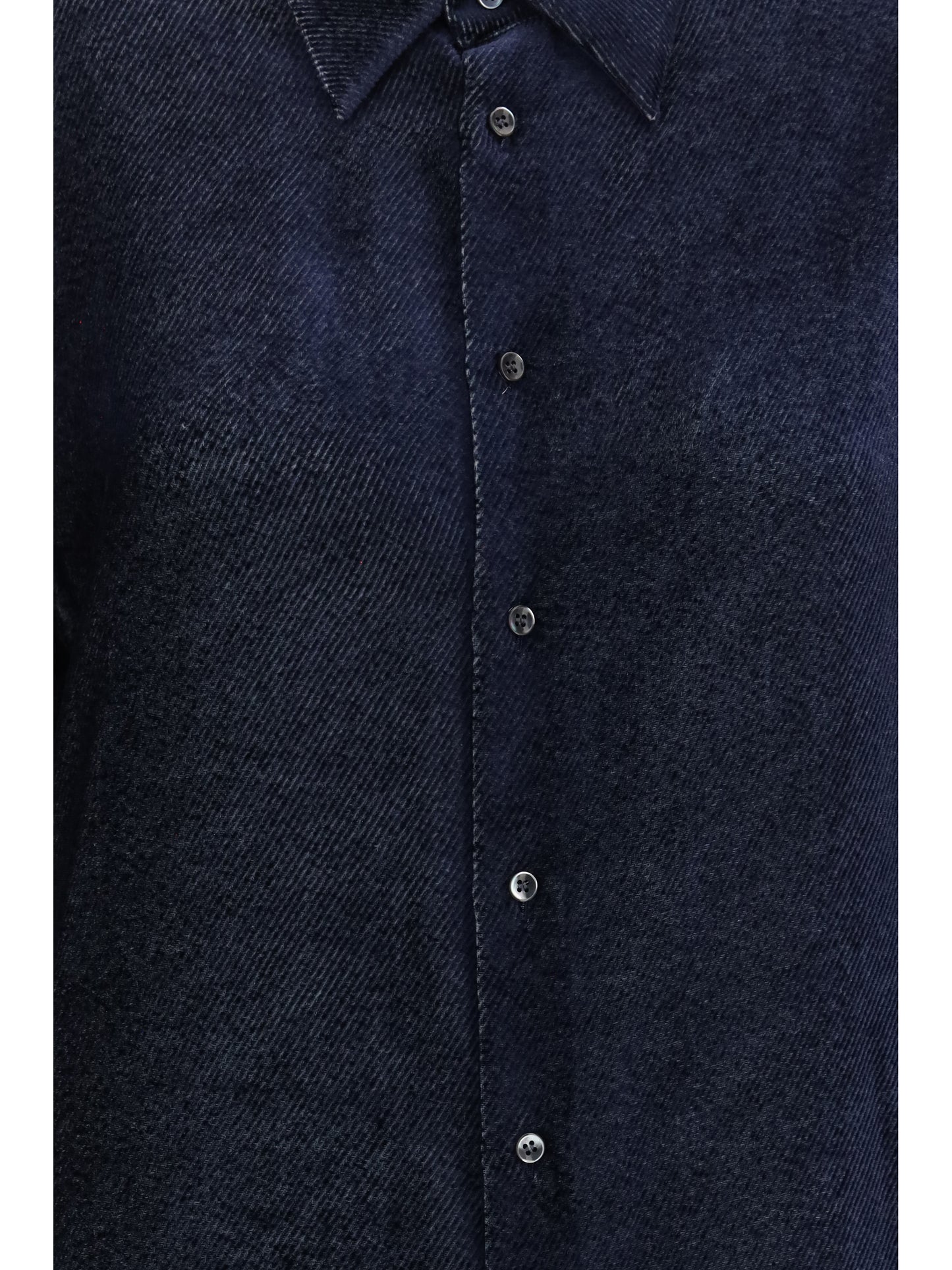 Giorgio Armani Men Silk Blend Devoré Velvet Twill Shirt GIORGIO ARMANI