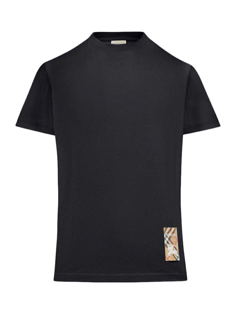 Burberry Women Cotton T-Shirt With Check Application BURBERRY