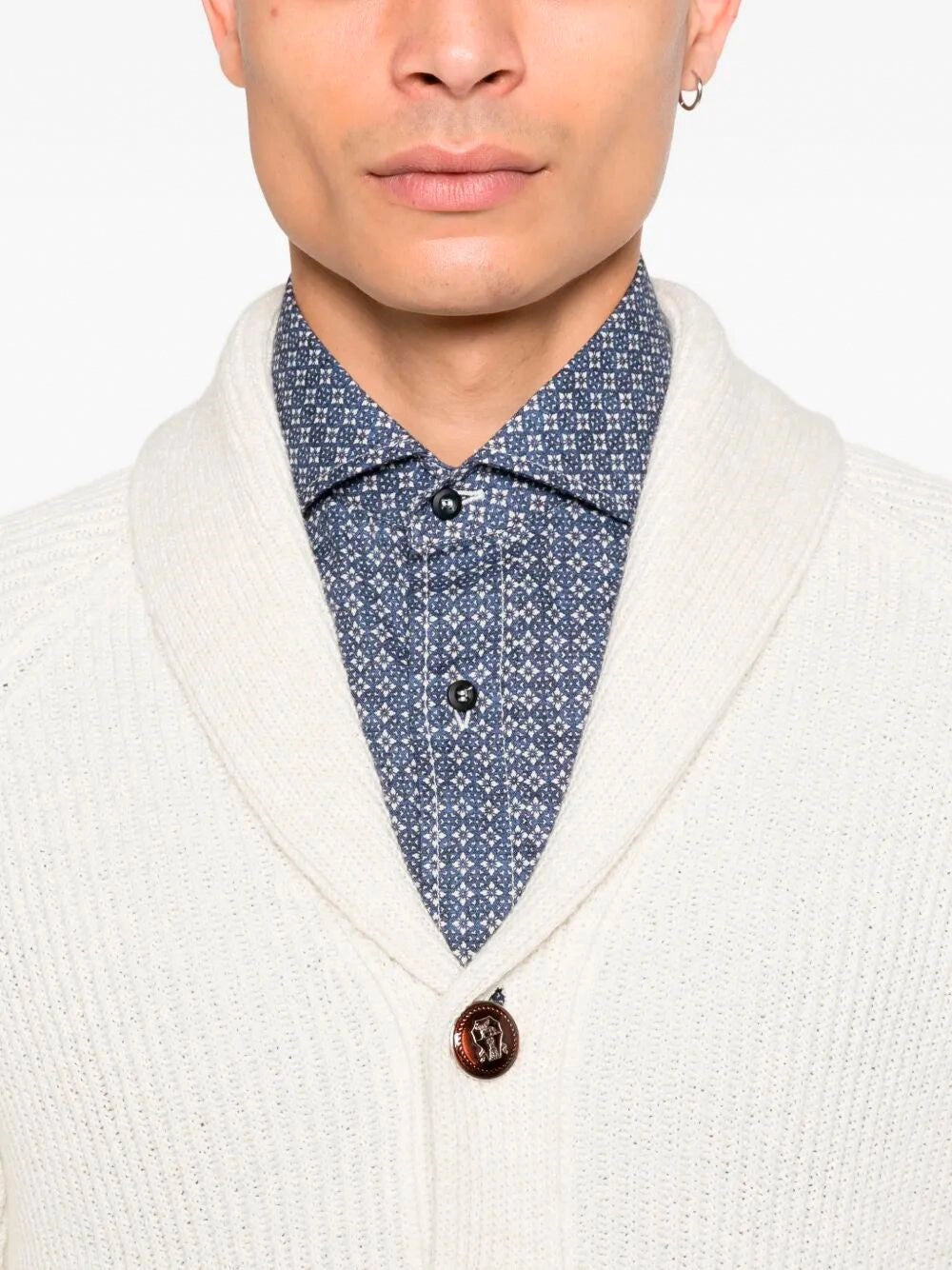 Brunello Cucinelli Men English Rib Knit Cardigan BRUNELLO CUCINELLI
