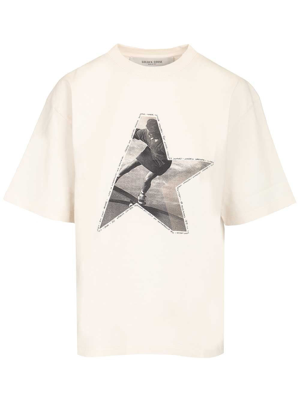 Golden Goose Women Cotton T-Shirt With Print GOLDEN GOOSE