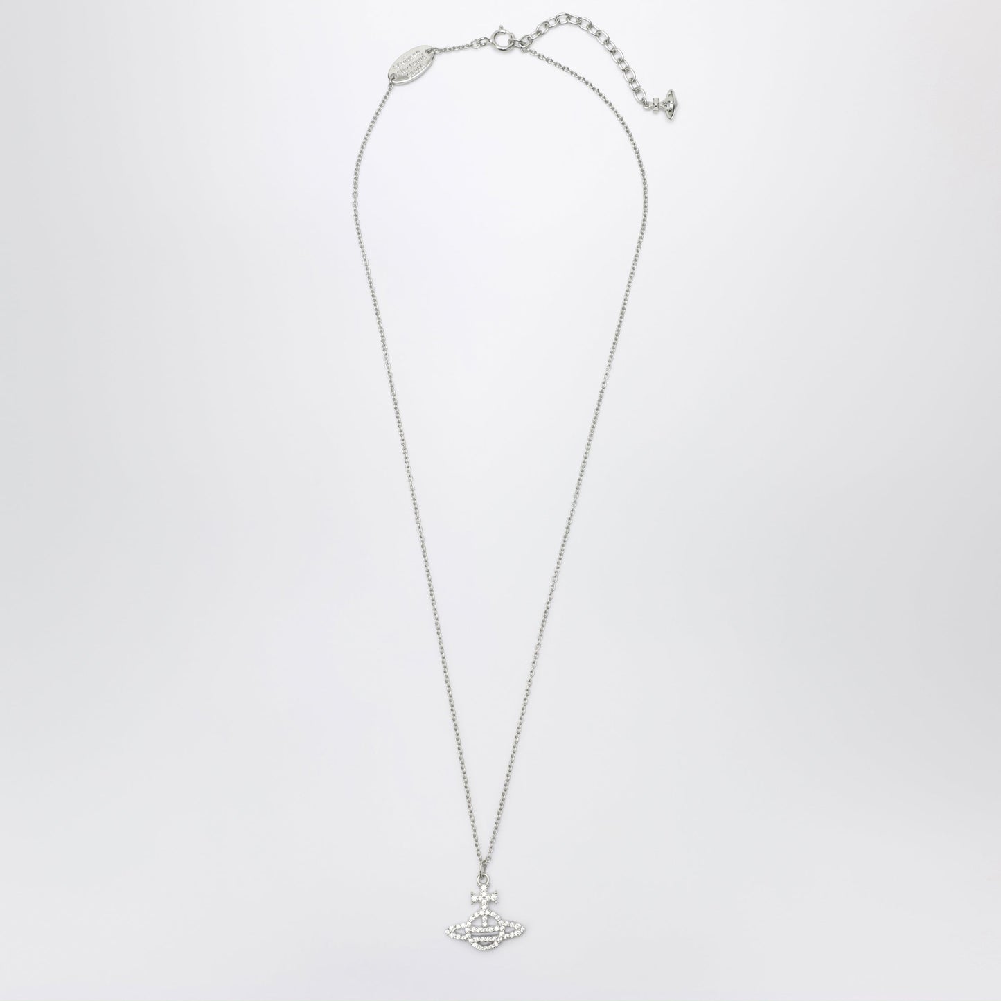 Vivienne Westwood Platinum Orb Pendant Necklace With Crystals Women VIVIENNE WESTWOOD