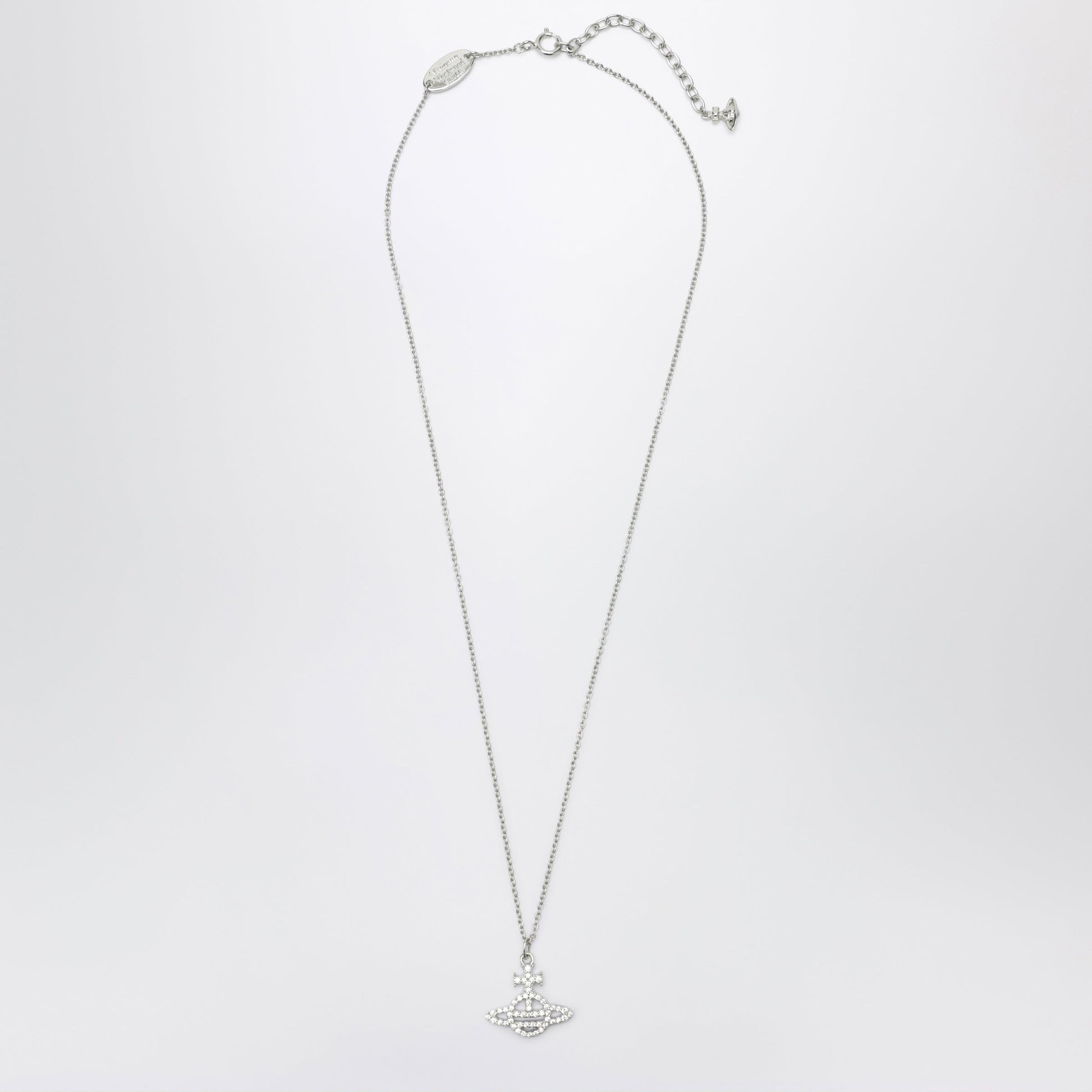 Vivienne Westwood Platinum Orb Pendant Necklace With Crystals Women VIVIENNE WESTWOOD