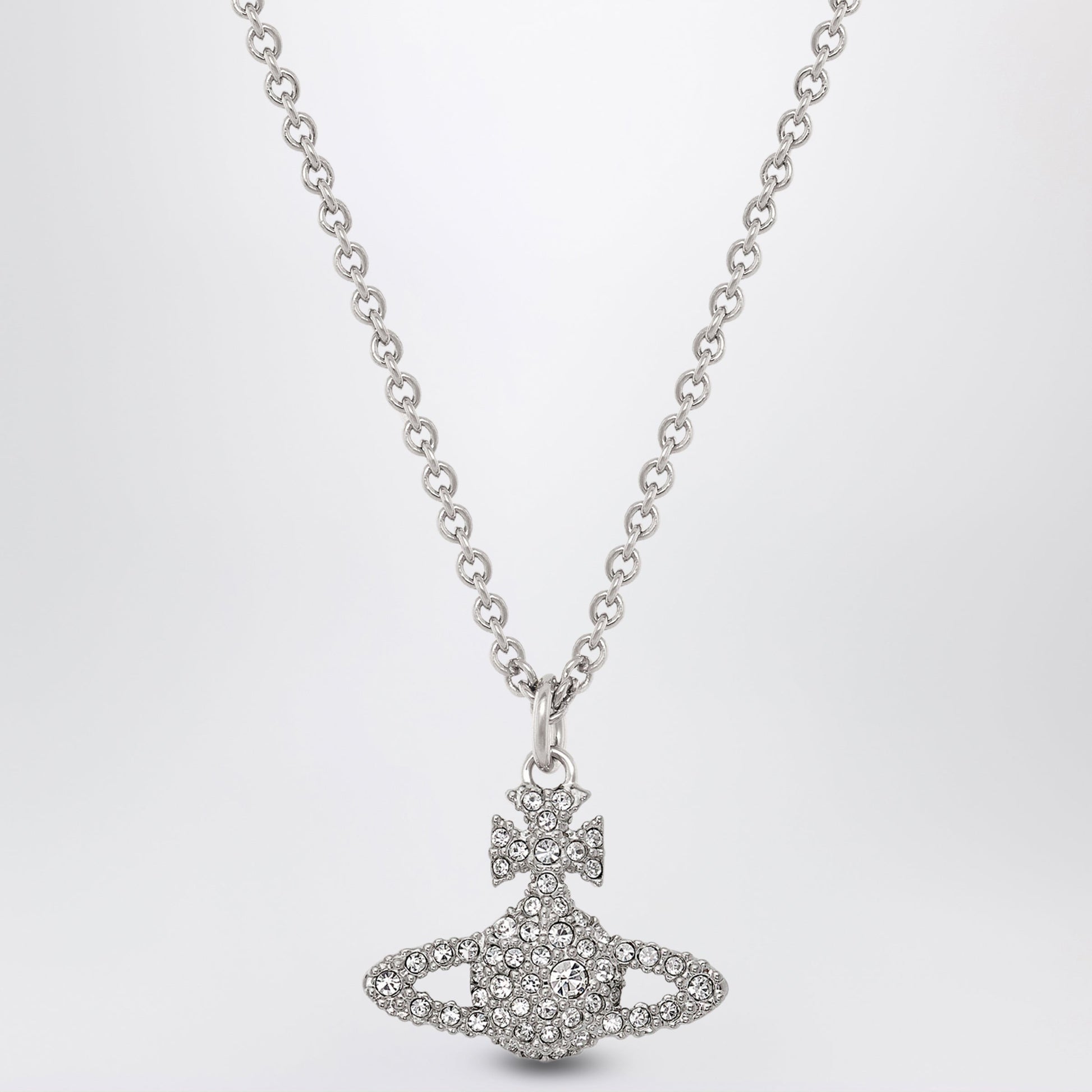 Vivienne Westwood Grace Bas Relief Platinum/Crystal Necklace Women VIVIENNE WESTWOOD