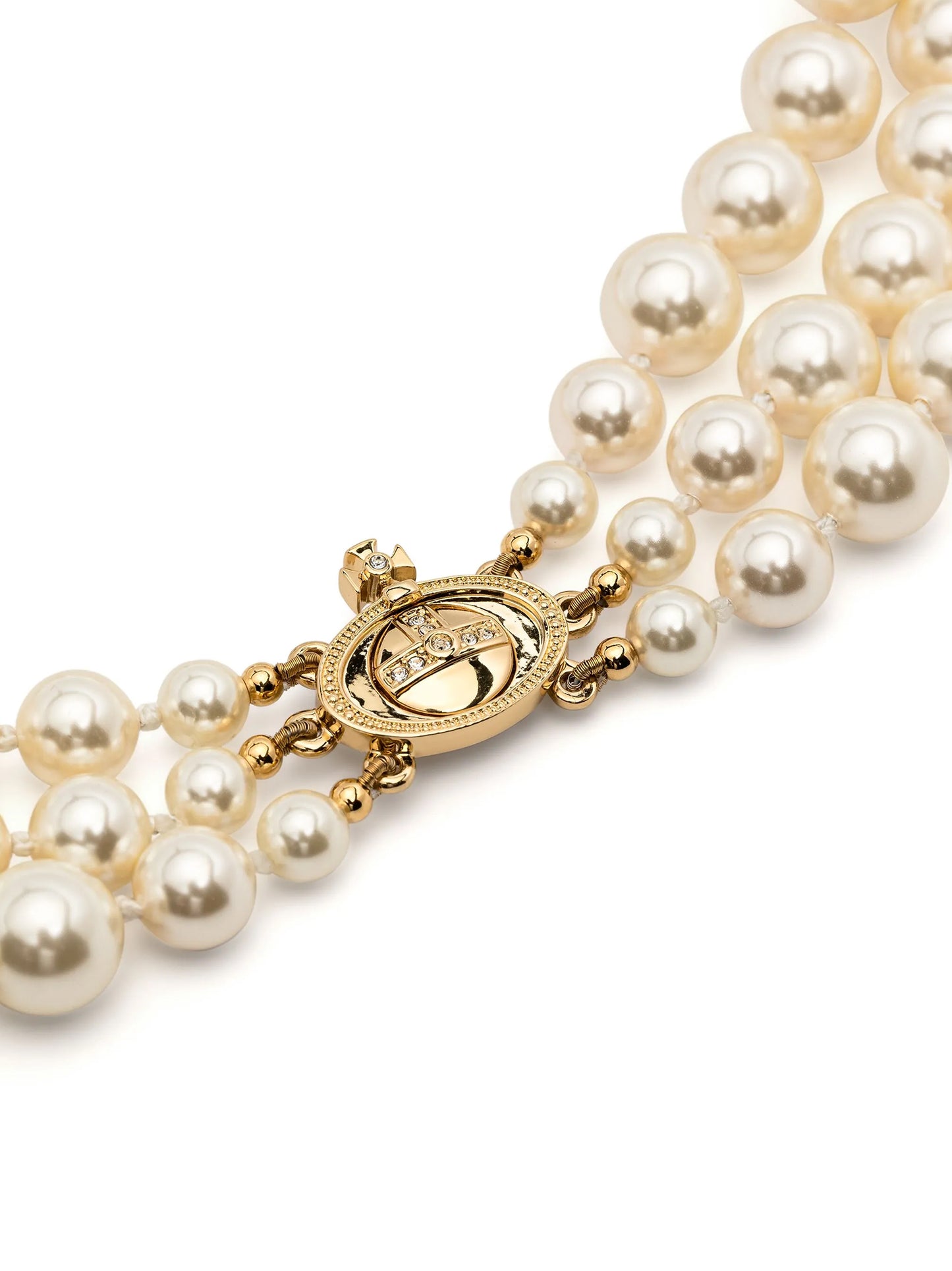 Vivienne Westwood Women 'Three Row Pearl Bas Relief' Choker VIVIENNE WESTWOOD