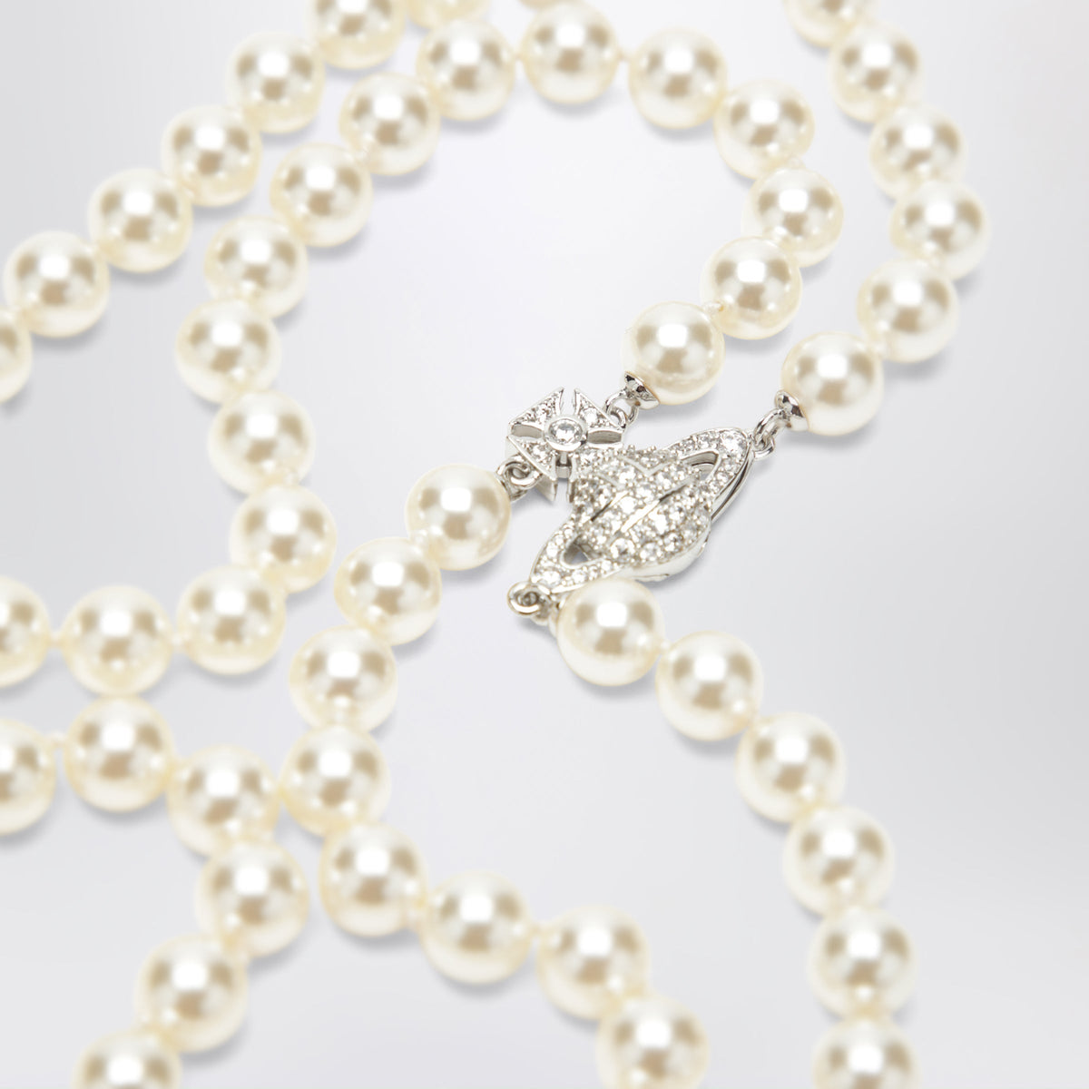Vivienne Westwood Two-Strand Pearl Necklace With Orb Logo Women VIVIENNE WESTWOOD