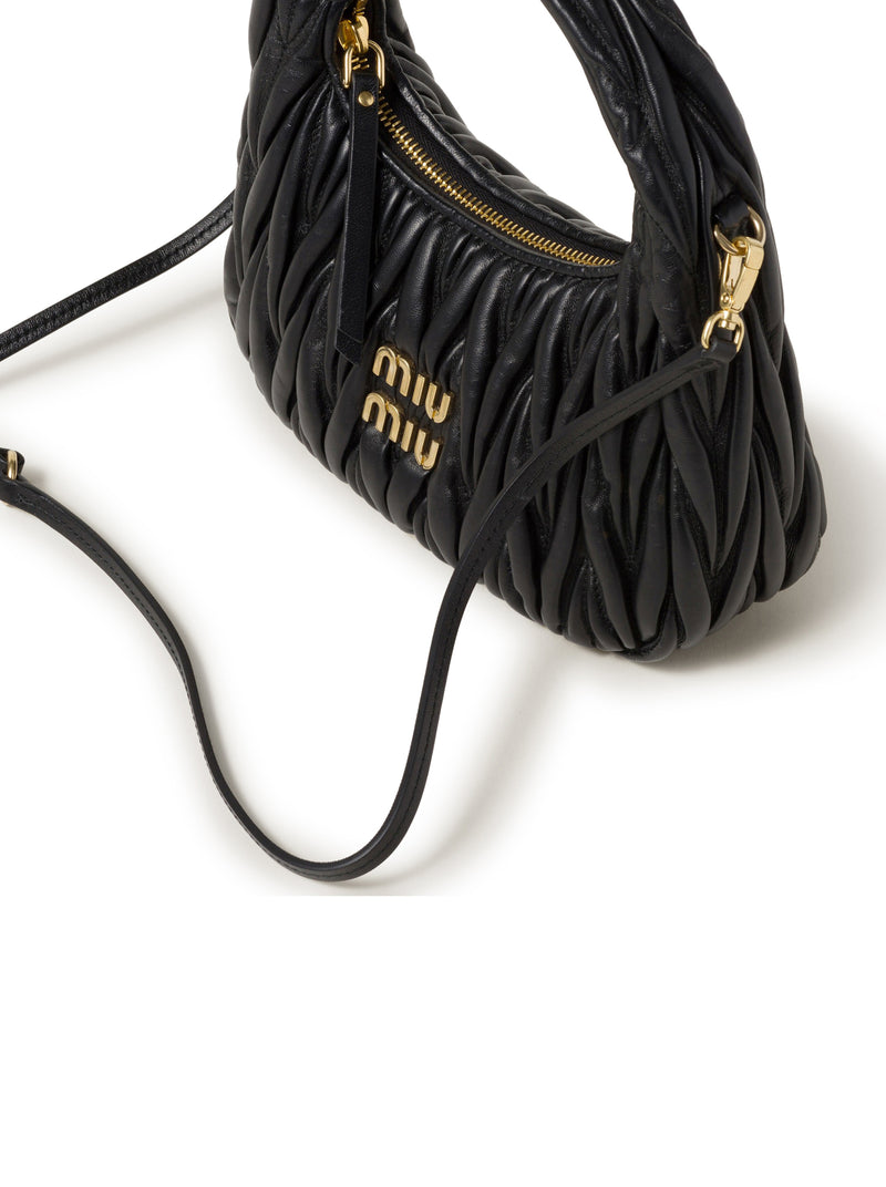 Miu Miu Women Wander Hobo Bag In Quilted Nappa MIU MIU
